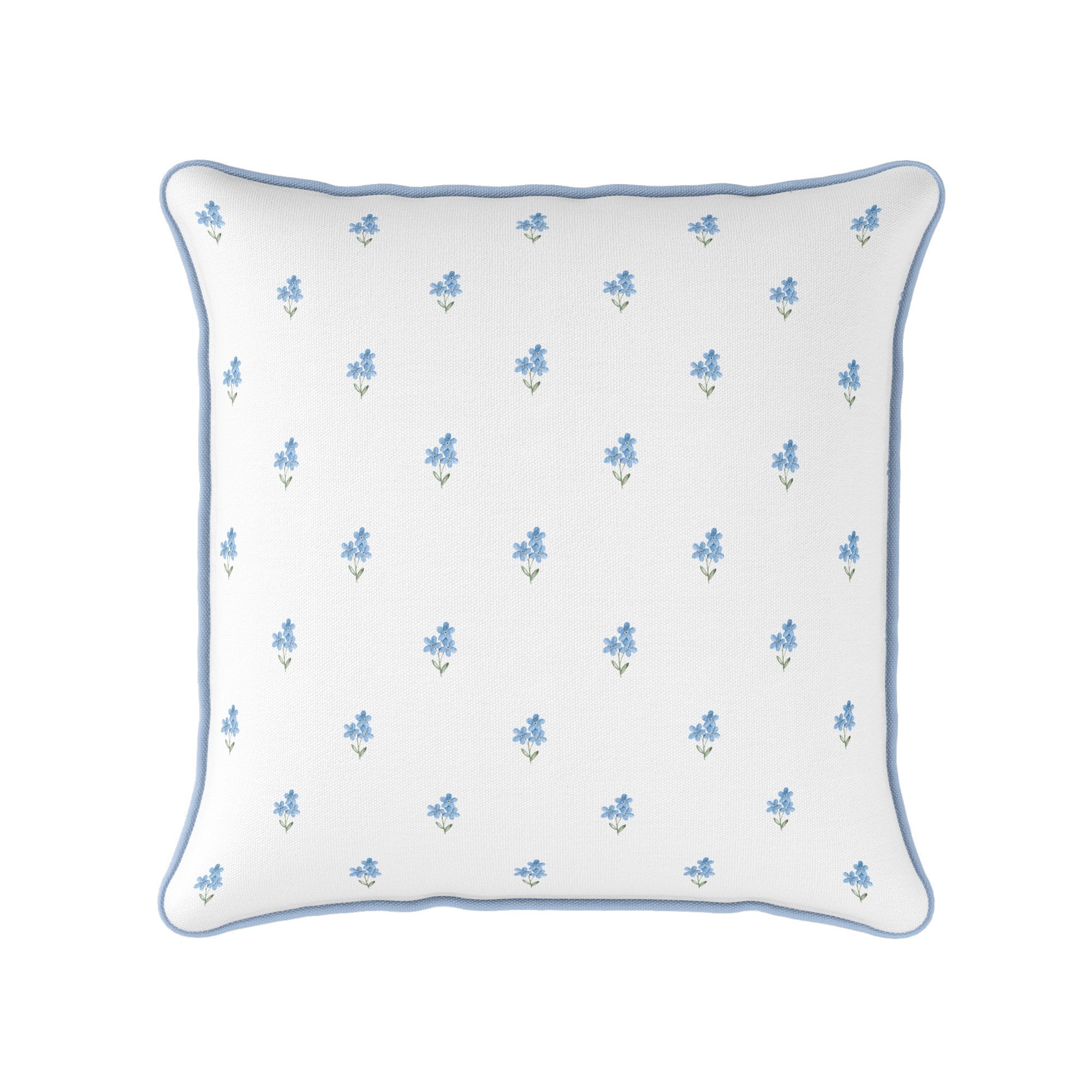 Forget Me Not Cushion - White - Hydrangea Lane Home