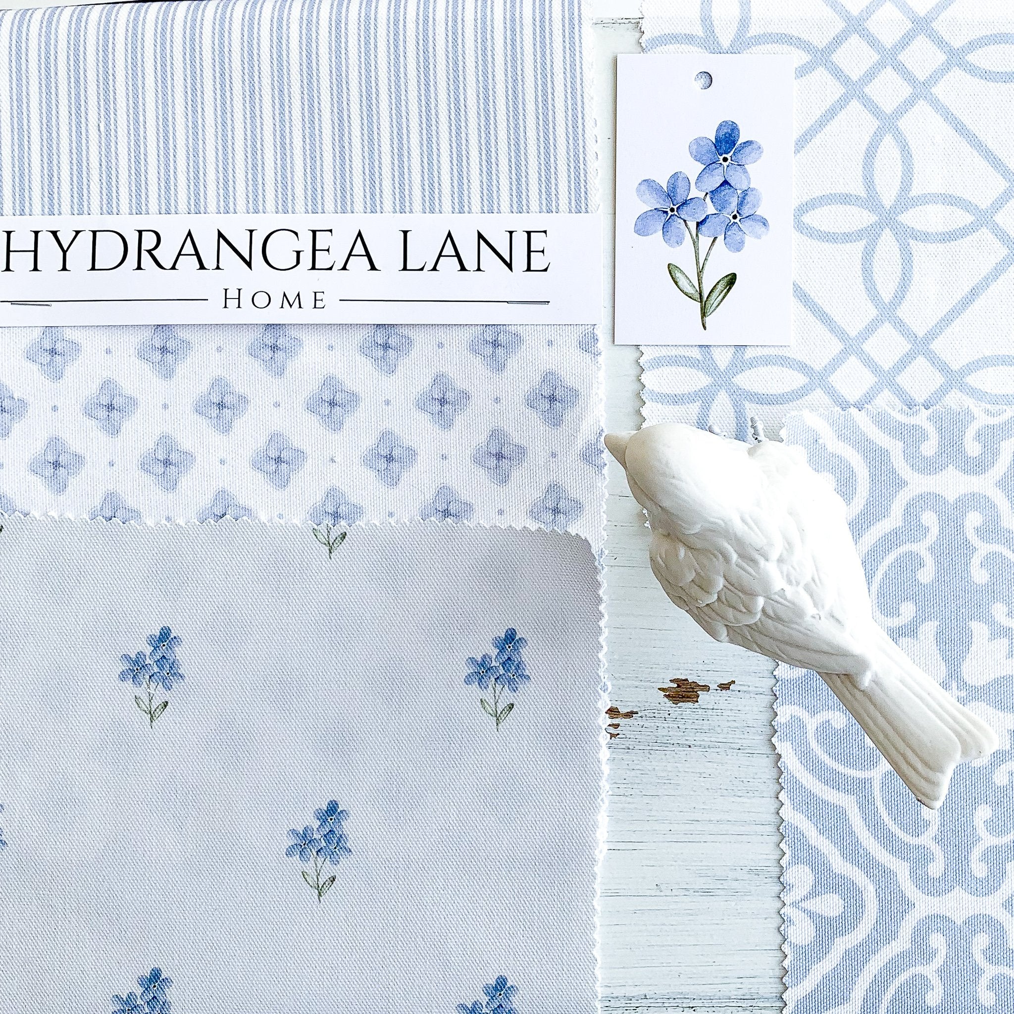 Forget Me Not Fabric - Serenity - Hydrangea Lane Home