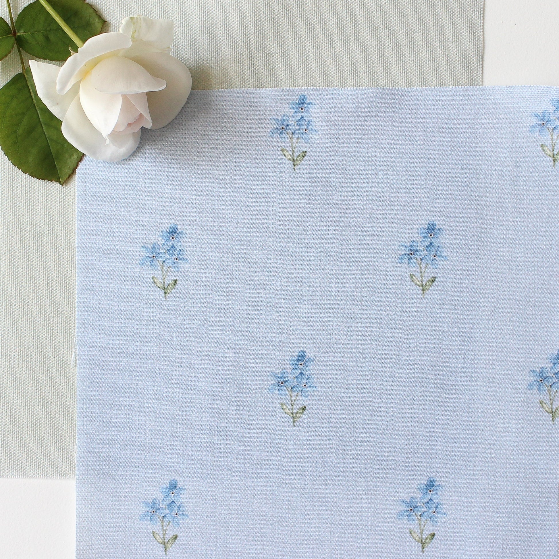 Forget Me Not Fabric - Serenity - Hydrangea Lane Home