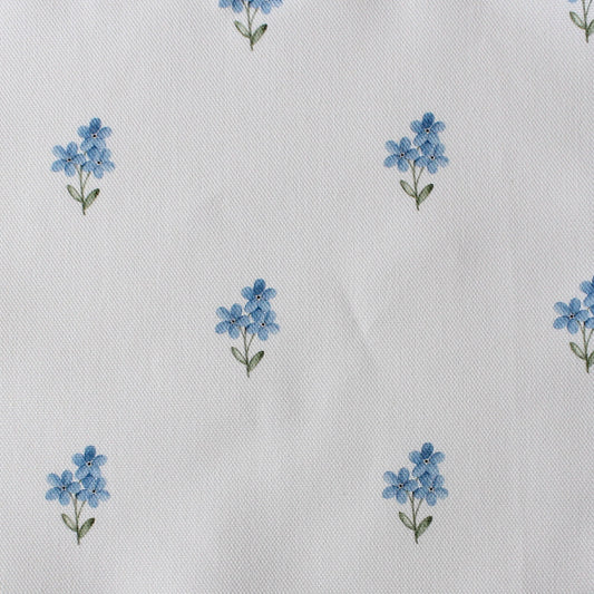 Forget Me Not Fabric - White - Hydrangea Lane Home