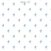 Forget Me Not Fabric - White - Hydrangea Lane Home