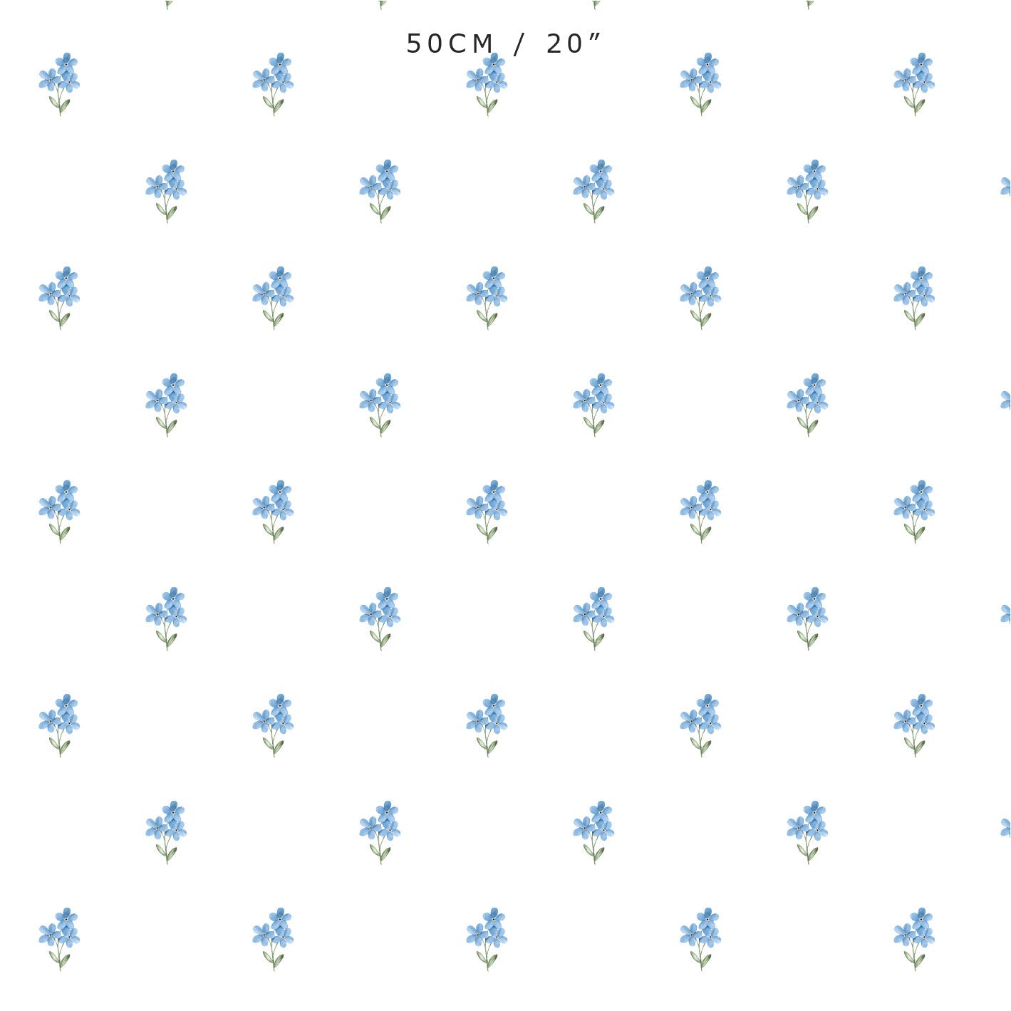 Forget Me Not Fabric - White - Hydrangea Lane Home