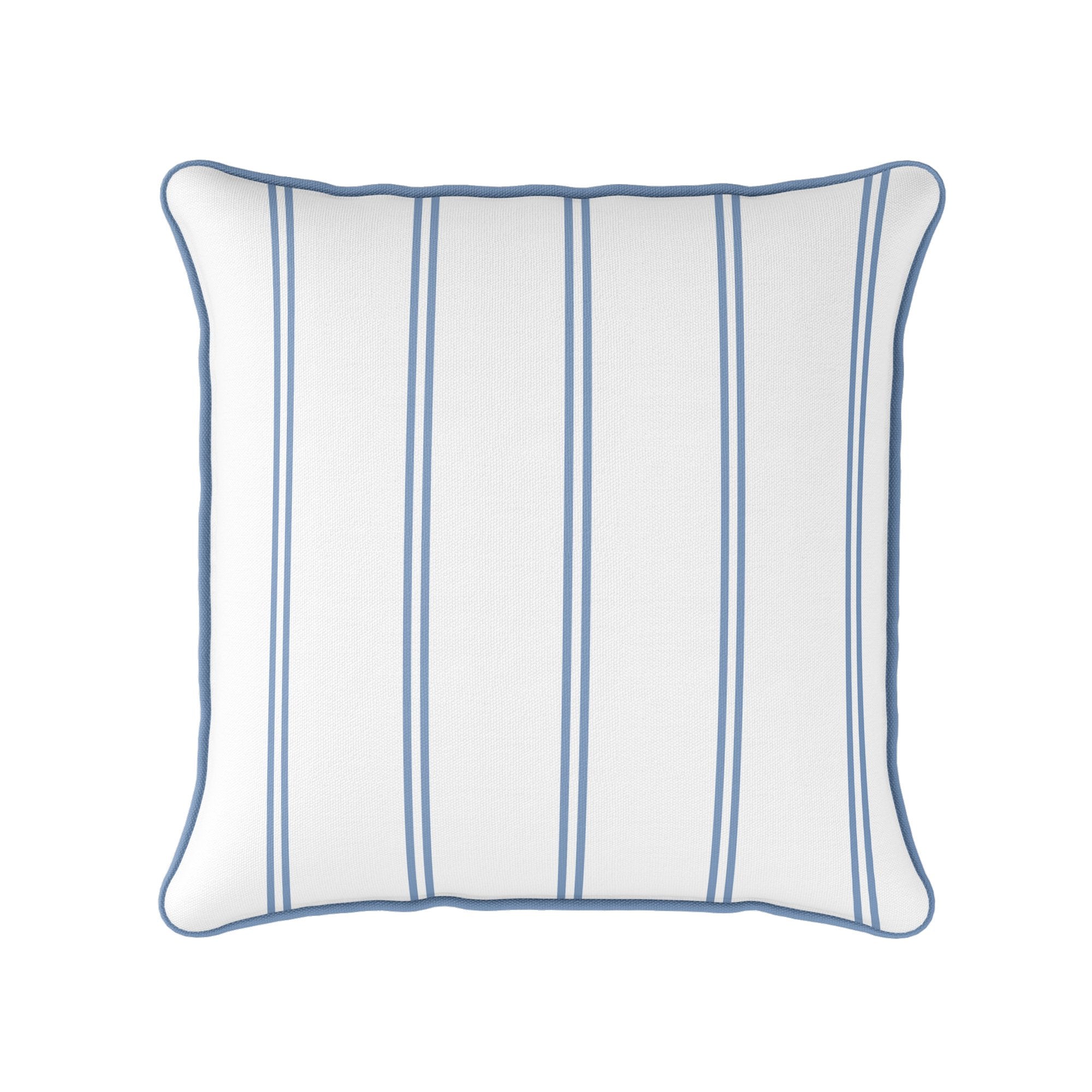 French Stripe Cushion - Blues - Hydrangea Lane Home