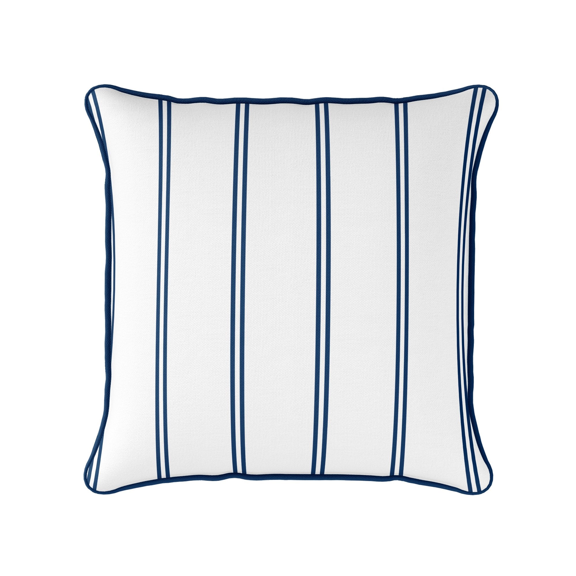French Stripe Cushion - Blues - Hydrangea Lane Home