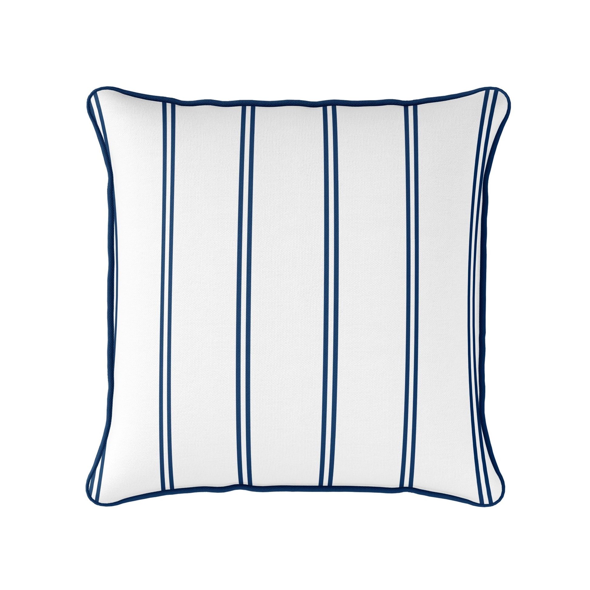 French Stripe Cushion - Blues - Hydrangea Lane Home