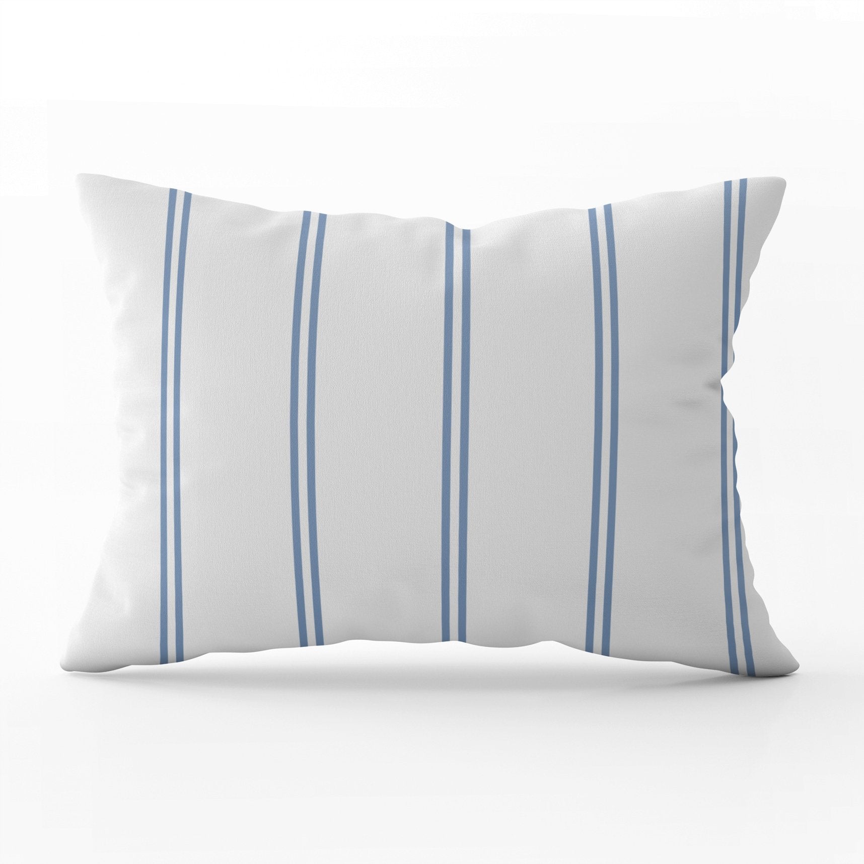 French Stripe Cushion - Blues - Hydrangea Lane Home