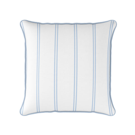 French Stripe Cushion - Blues - Hydrangea Lane Home