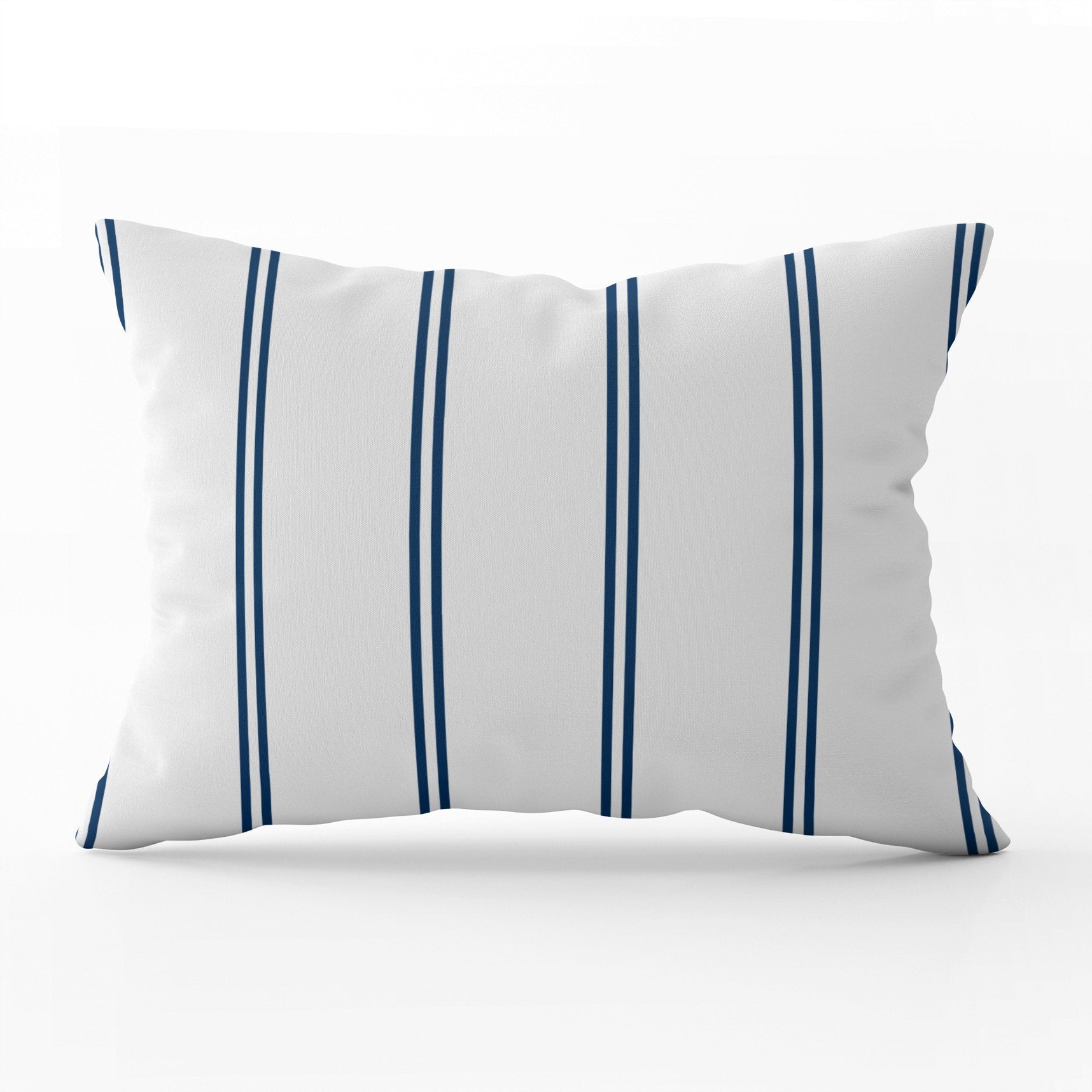 French Stripe Cushion - Blues - Hydrangea Lane Home
