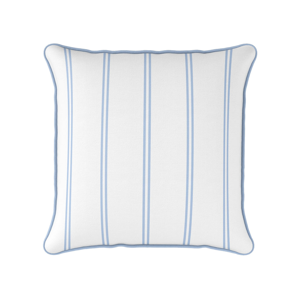 French Stripe Cushion - Blues - Hydrangea Lane Home