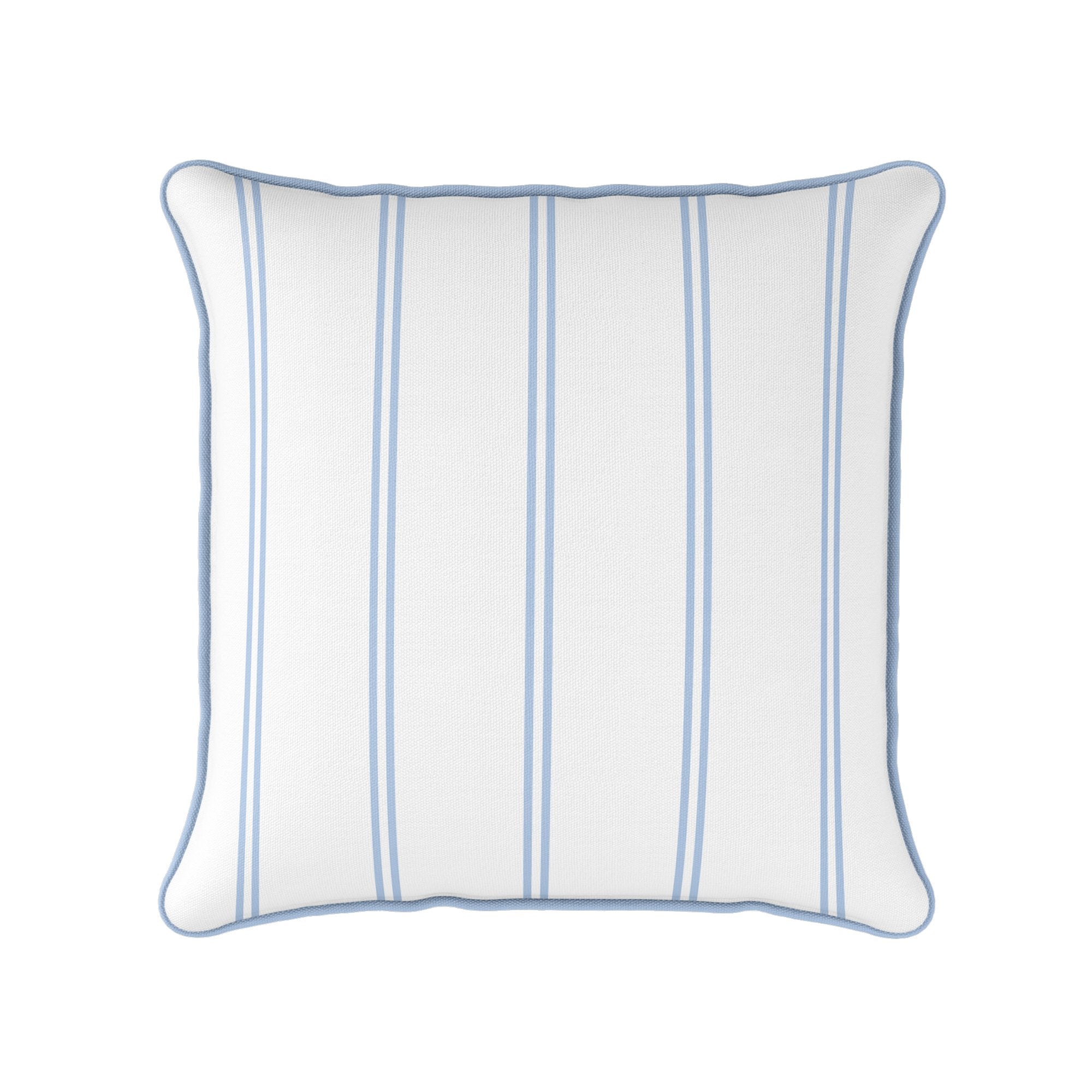 French Stripe Cushion - Blues - Hydrangea Lane Home