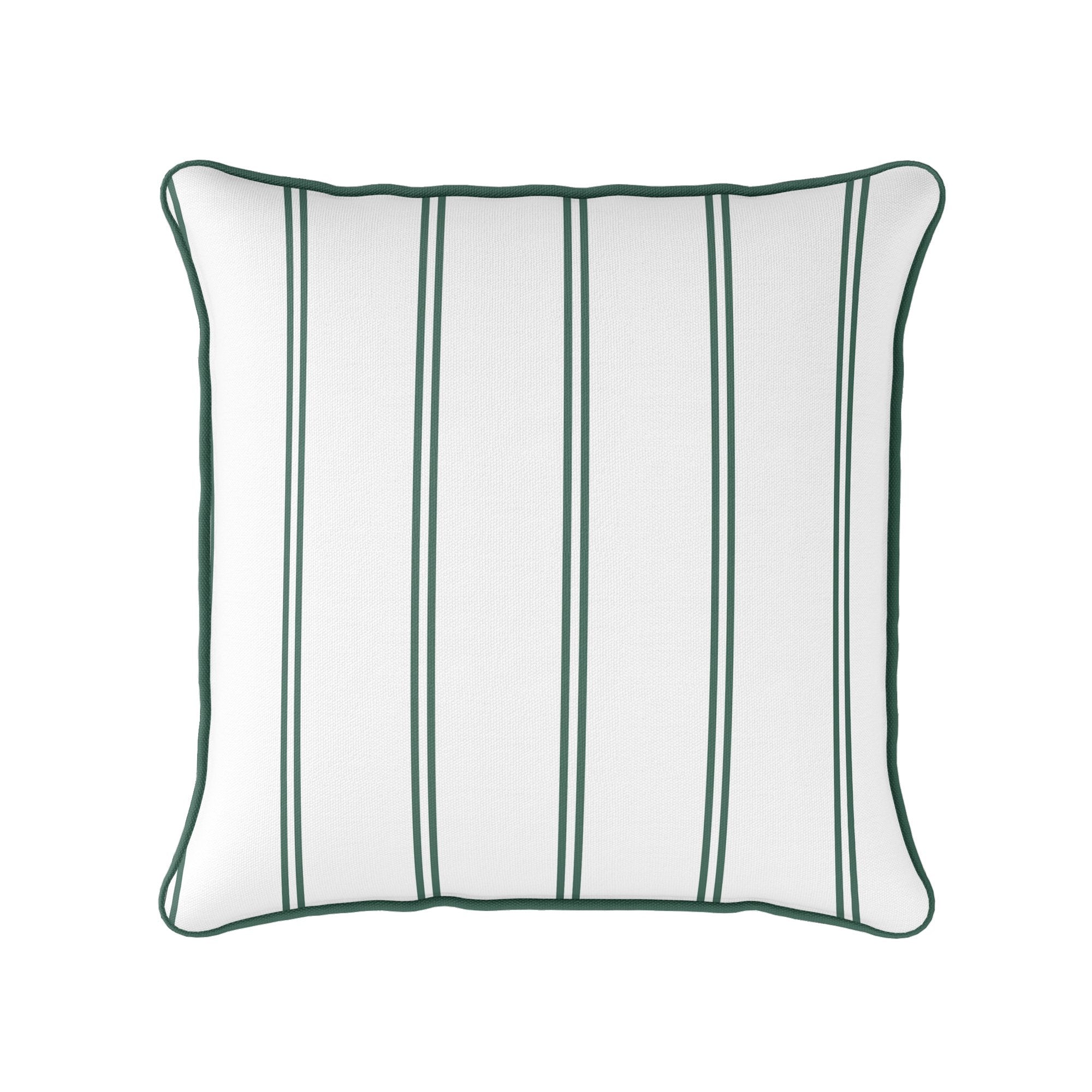 French Stripe Cushion - Greens - Hydrangea Lane Home