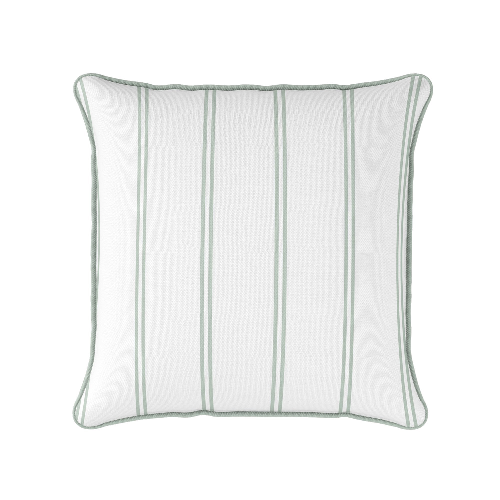 French Stripe Cushion - Greens - Hydrangea Lane Home