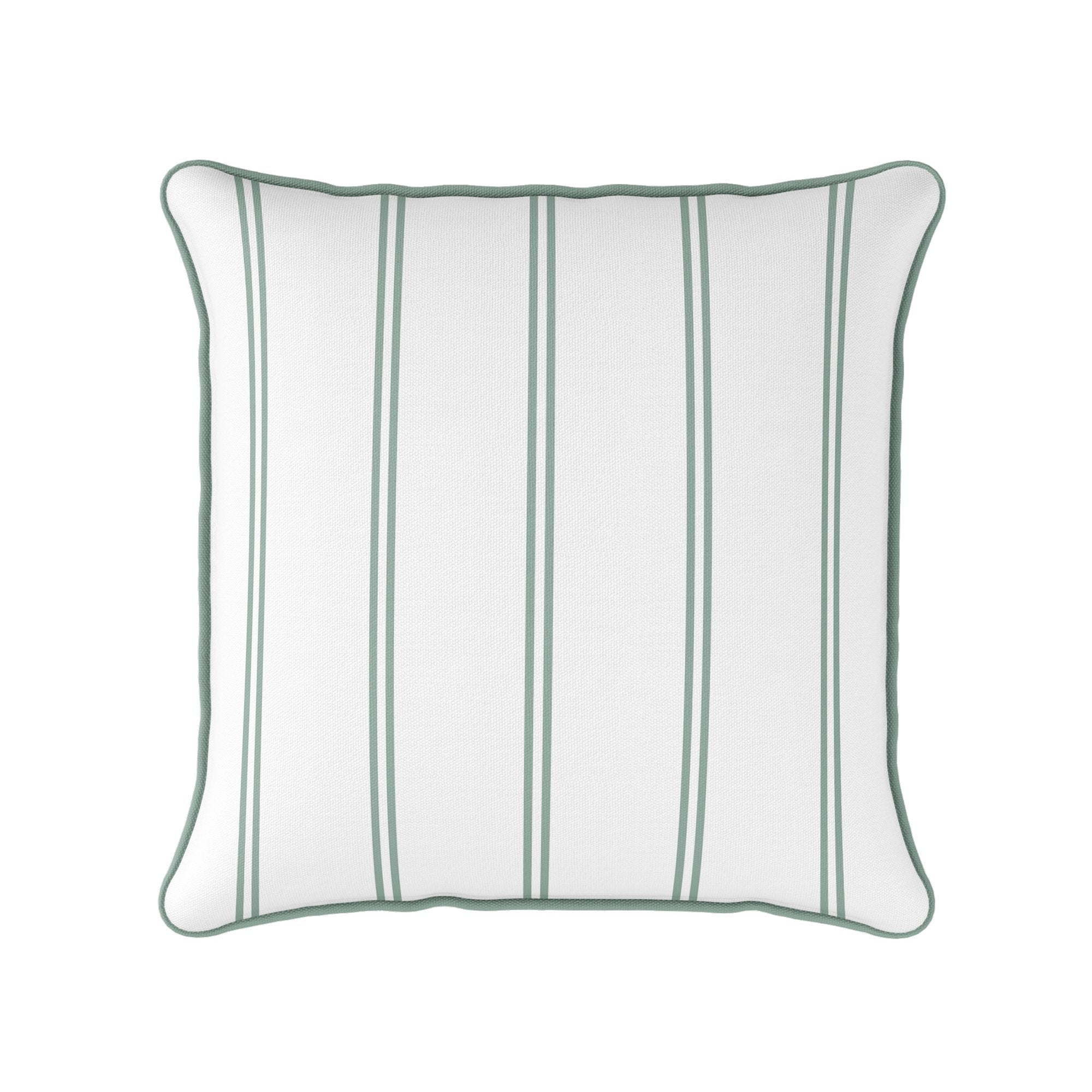 French Stripe Cushion - Greens - Hydrangea Lane Home