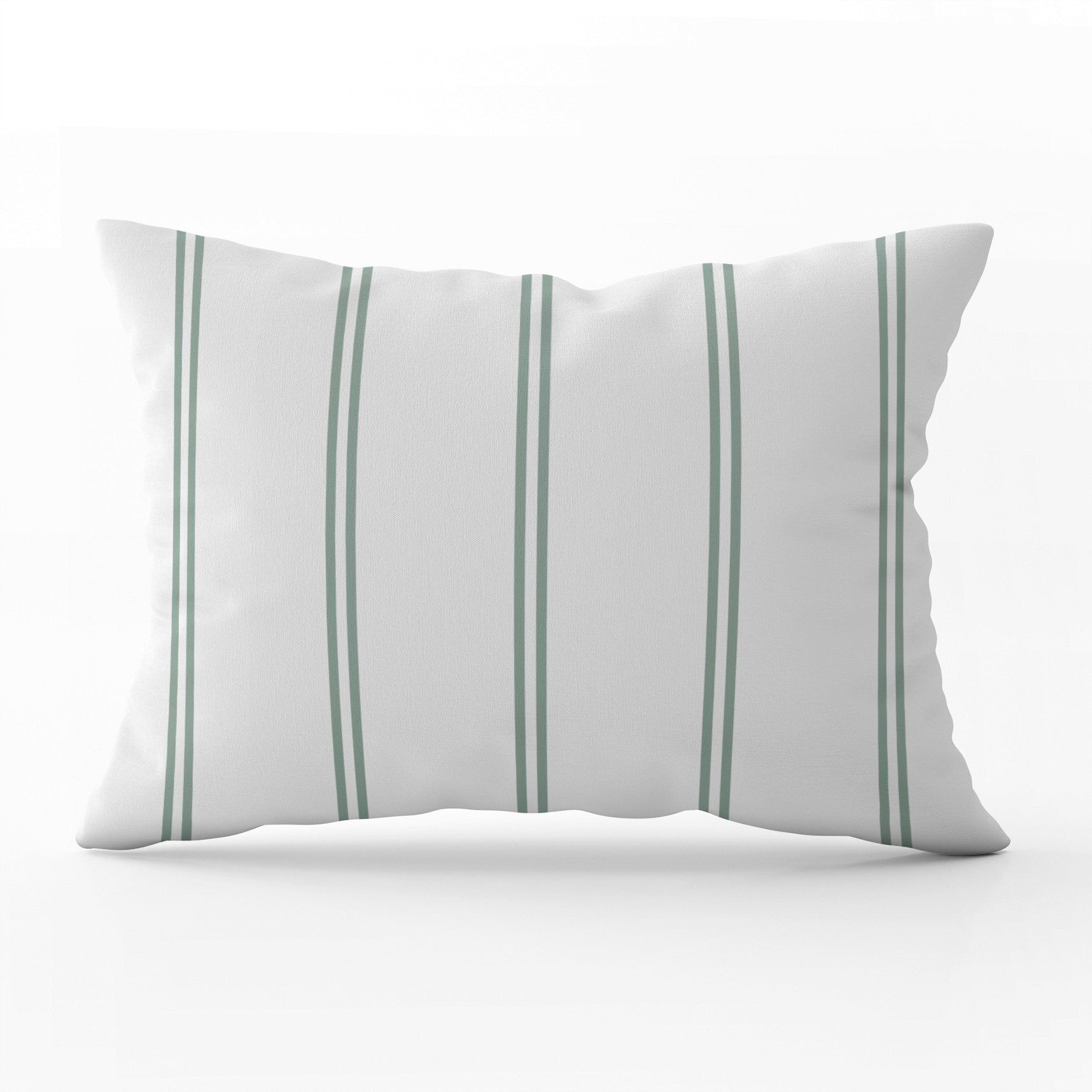 French Stripe Cushion - Greens - Hydrangea Lane Home