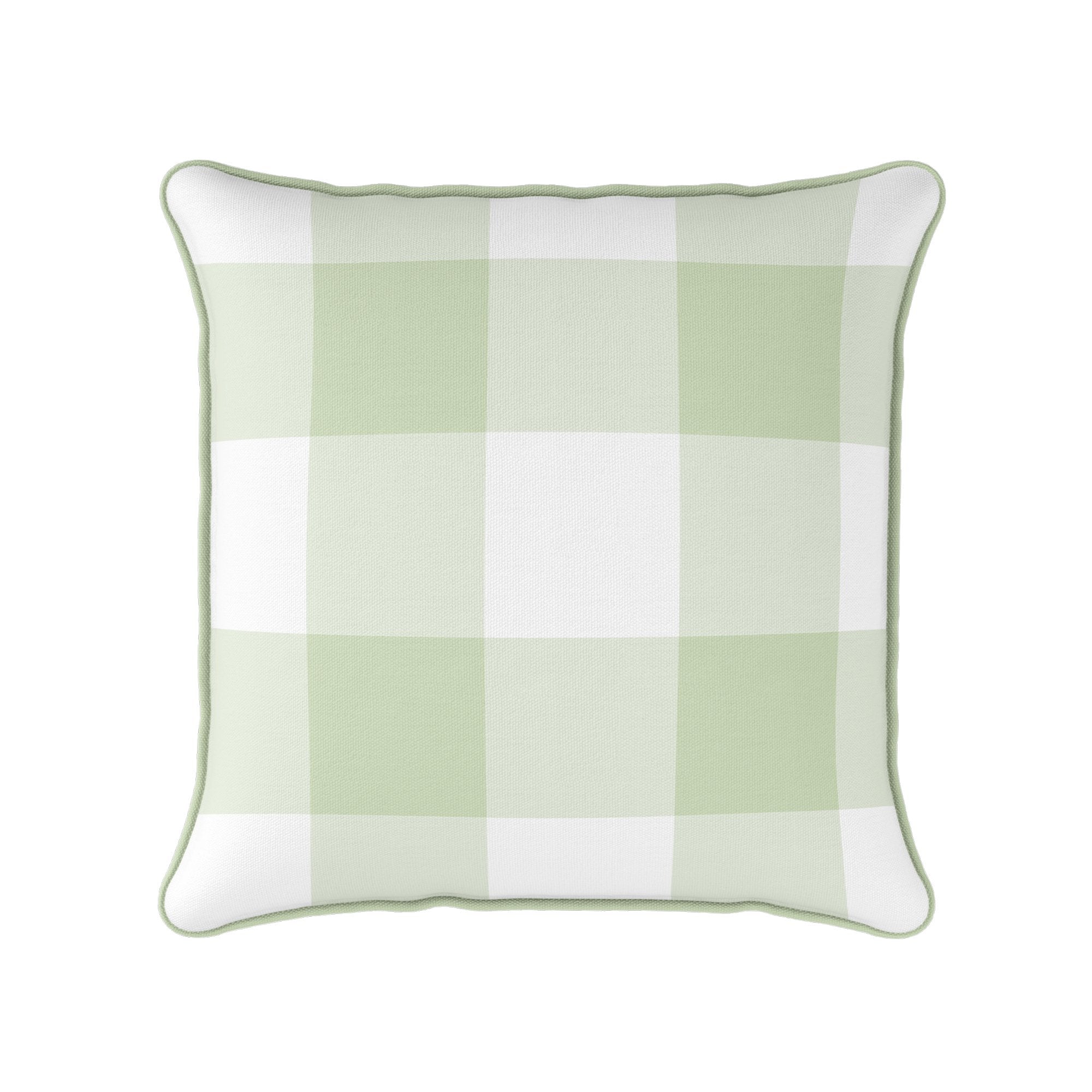 Gingham Check Jumbo Cushion - Greens - Hydrangea Lane Home