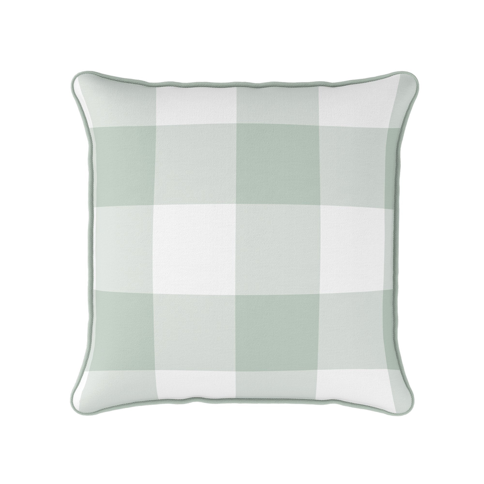 Gingham Check Jumbo Cushion - Greens - Hydrangea Lane Home
