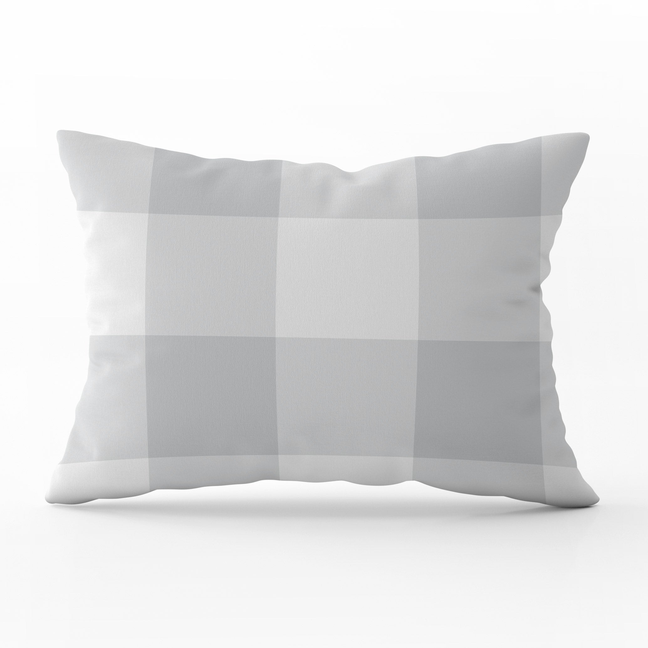 Gingham Check Jumbo Cushion - Neutrals - Hydrangea Lane Home