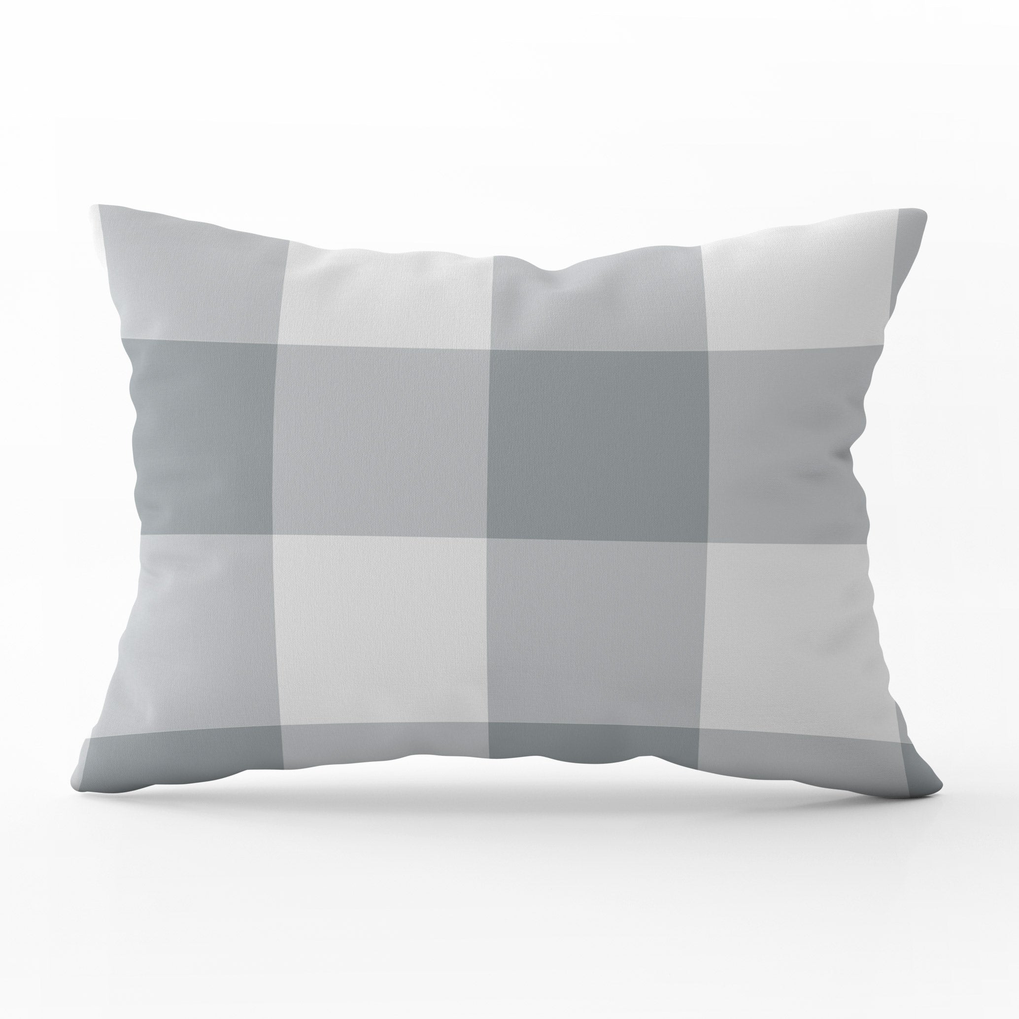 Gingham Check Jumbo Cushion - Neutrals - Hydrangea Lane Home