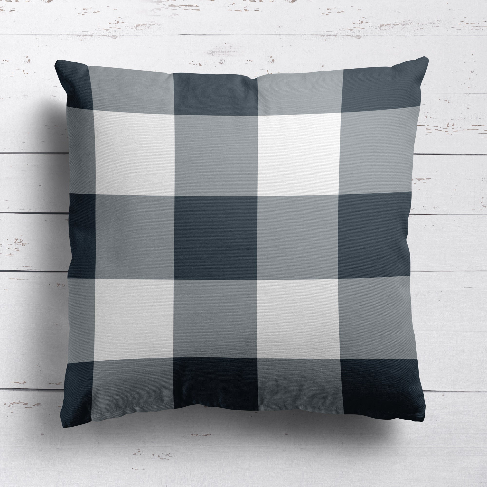 Gingham Check Jumbo Cushion - Neutrals - Hydrangea Lane Home