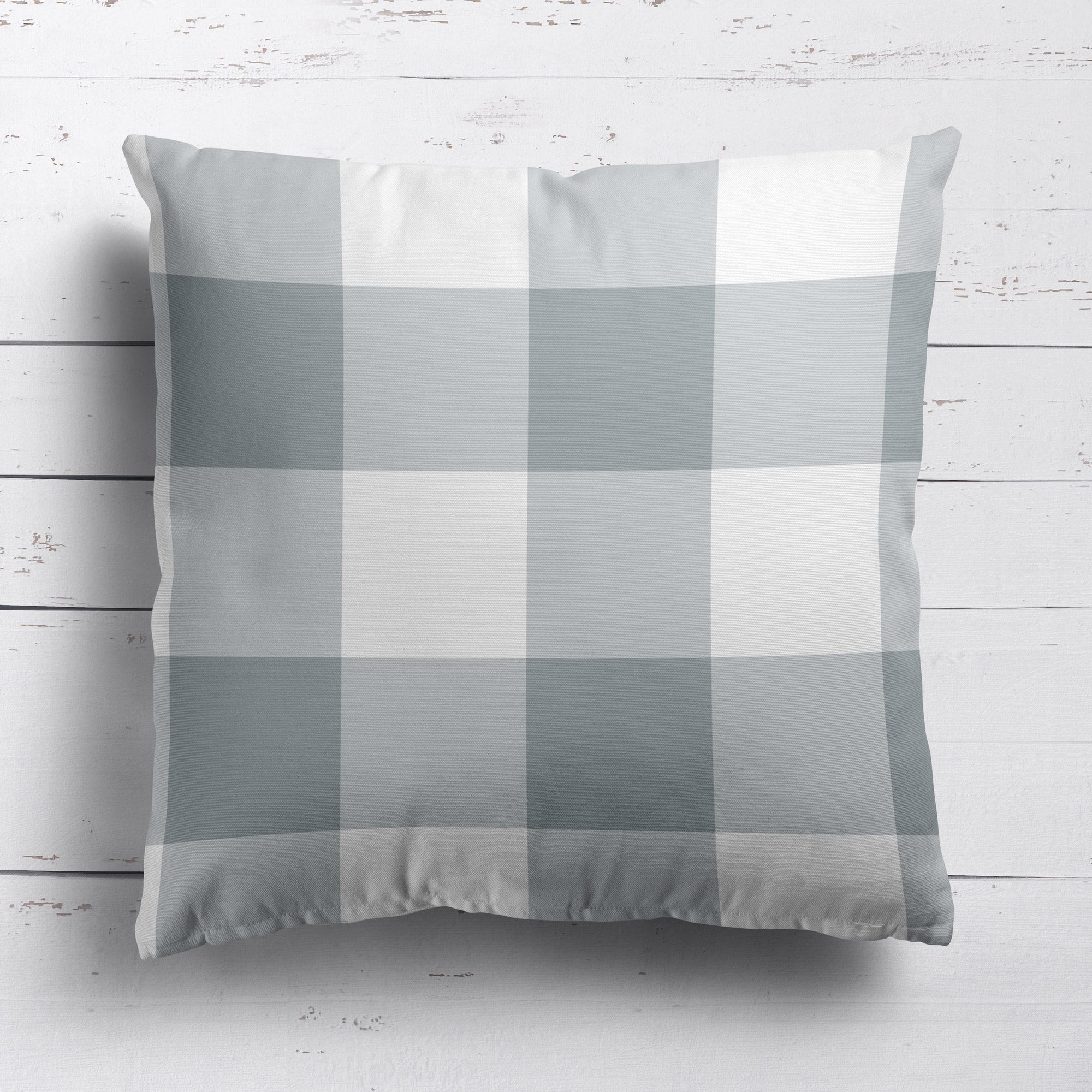 Gingham Check Jumbo Cushion - Neutrals - Hydrangea Lane Home