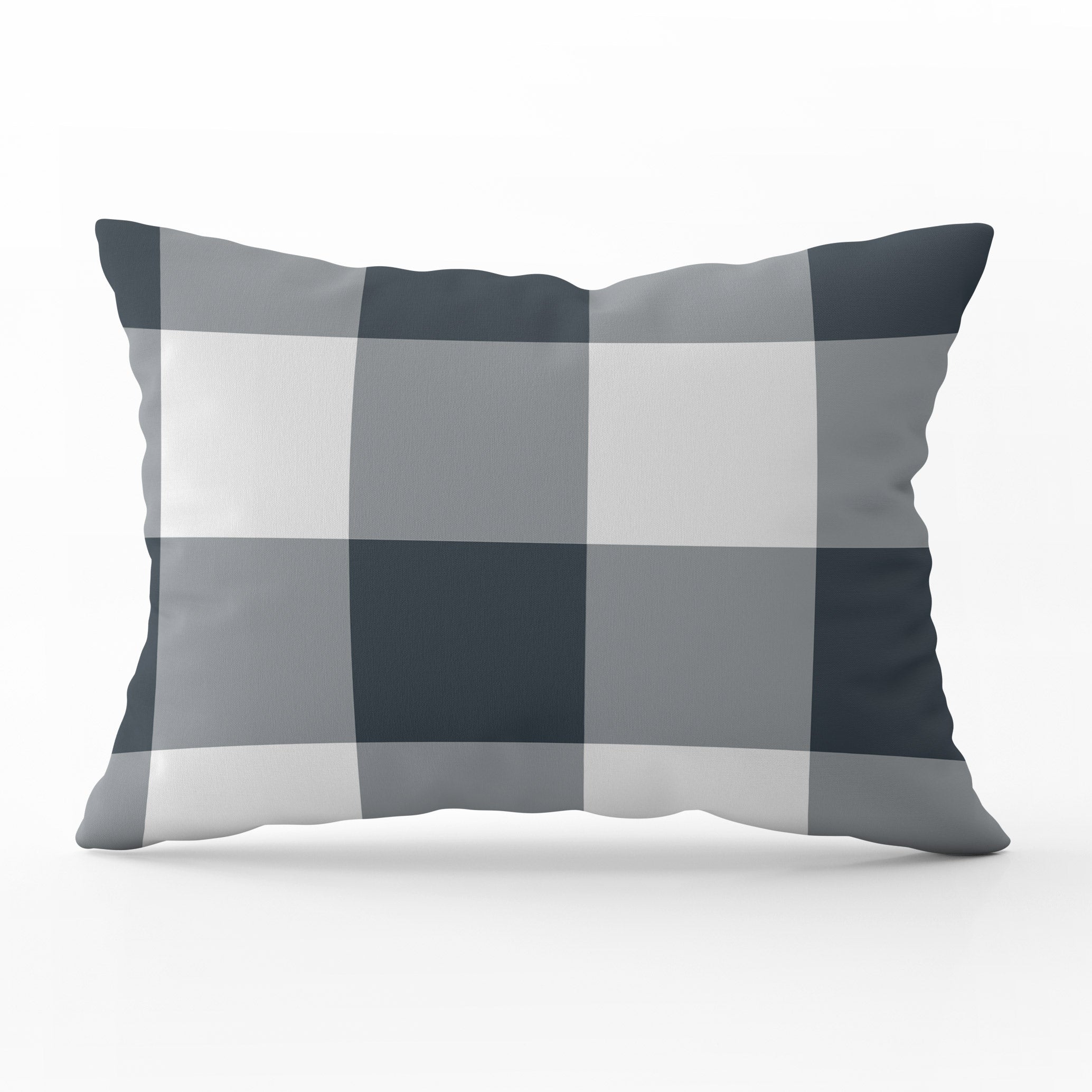 Gingham Check Jumbo Cushion - Neutrals - Hydrangea Lane Home