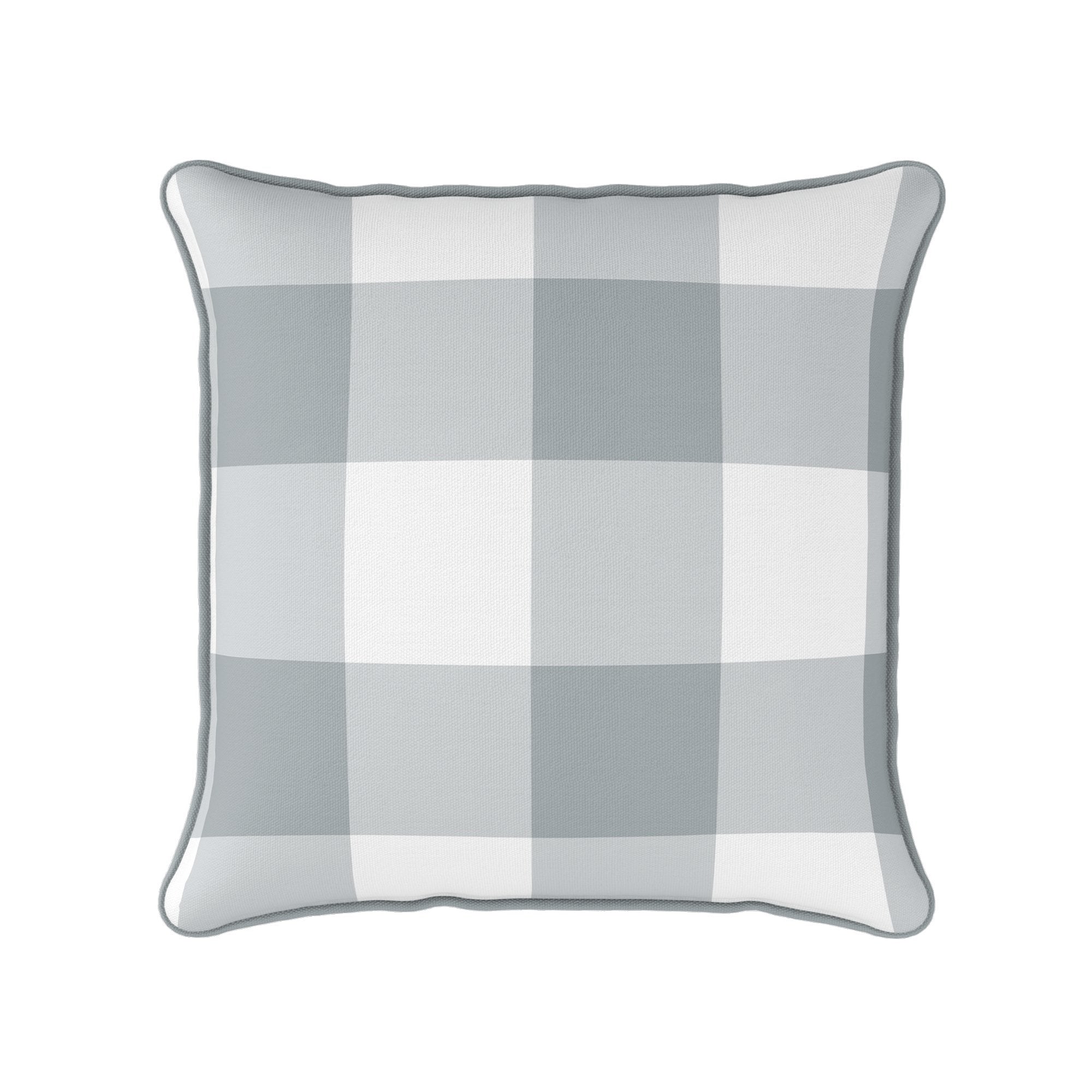 Gingham Check Jumbo Cushion - Neutrals - Hydrangea Lane Home