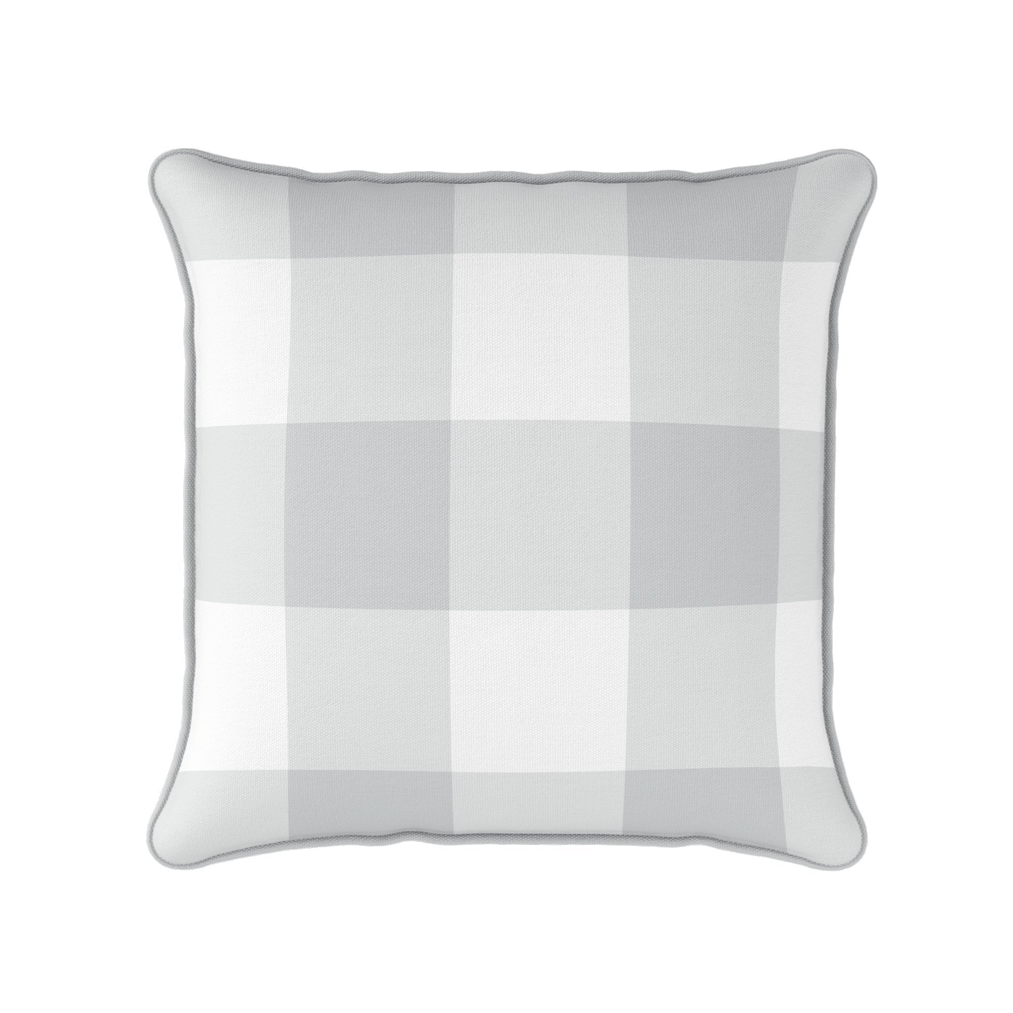 Gingham Check Jumbo Cushion - Neutrals - Hydrangea Lane Home