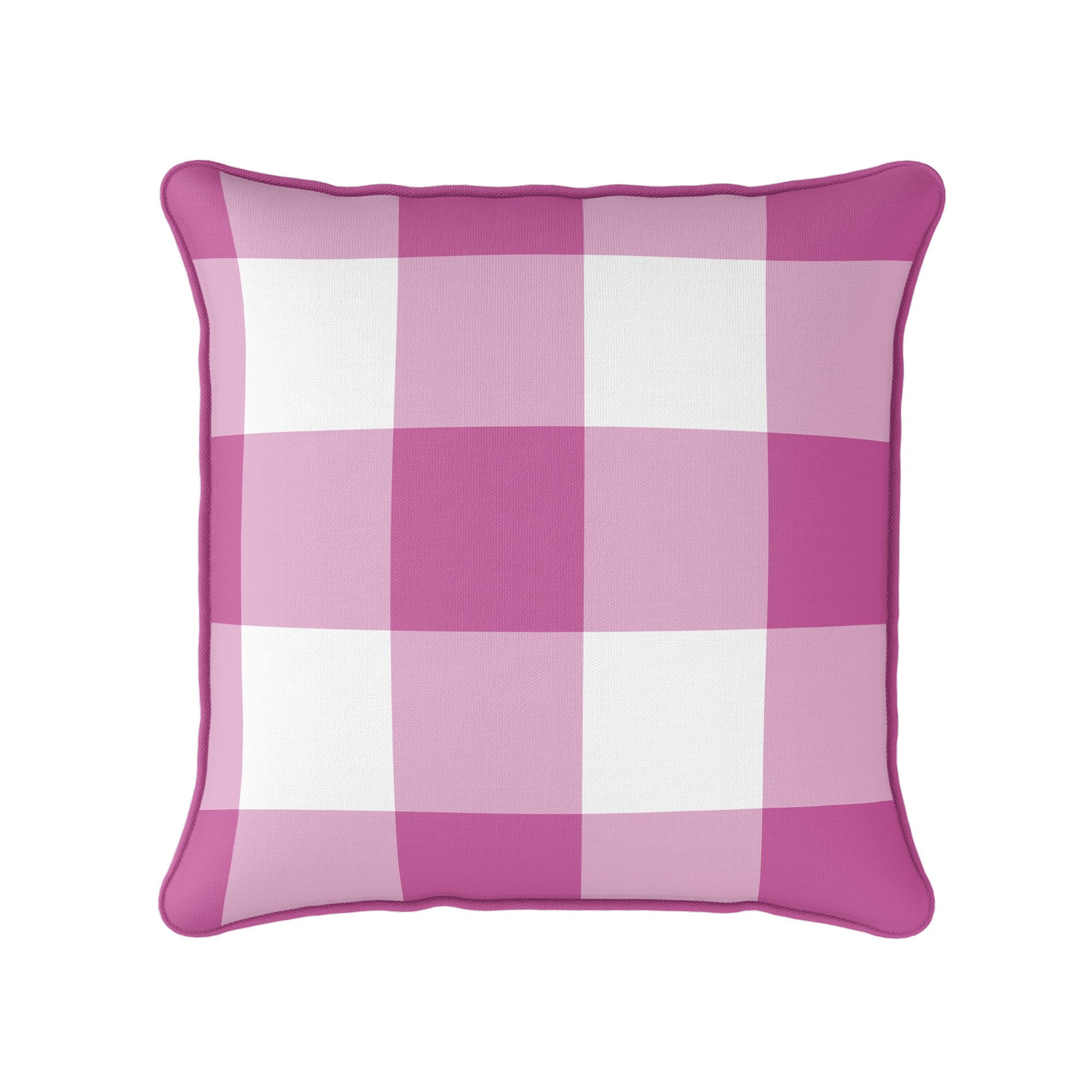 Gingham Check Jumbo Cushion - Pinks - Hydrangea Lane Home