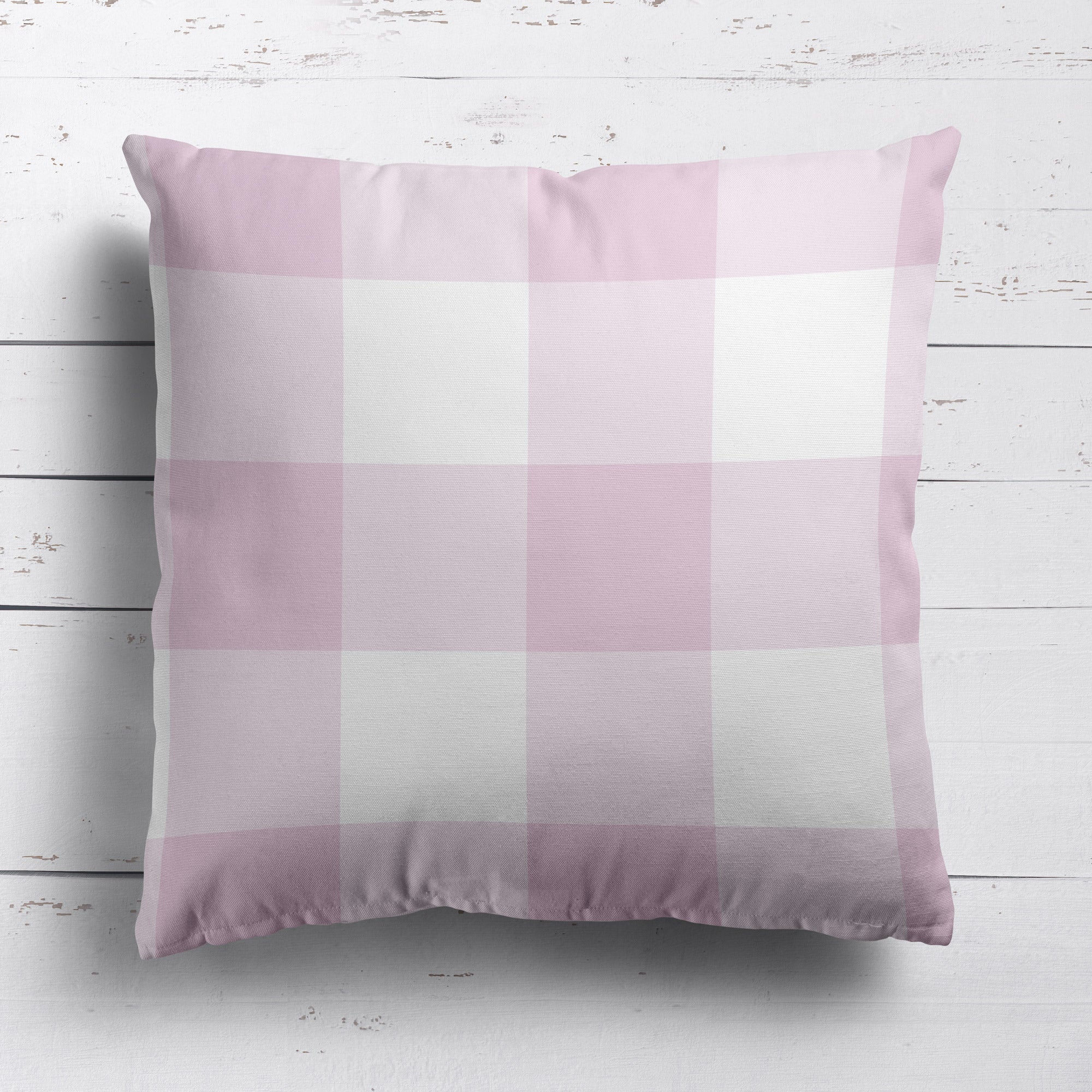 Gingham Check Jumbo Cushion - Pinks - Hydrangea Lane Home