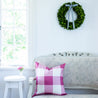 Gingham Check Jumbo Cushion - Pinks - Hydrangea Lane Home
