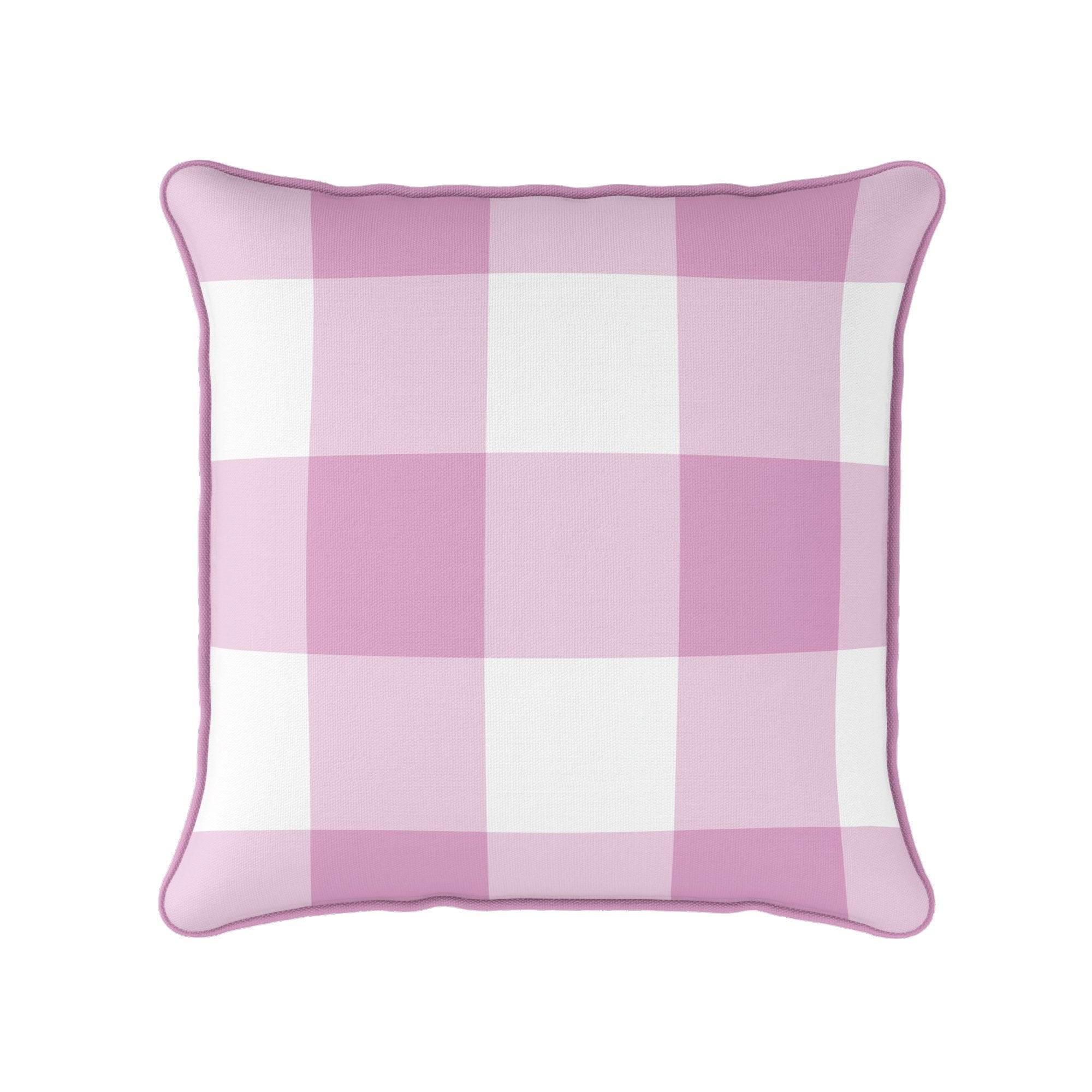 Gingham Check Jumbo Cushion - Pinks - Hydrangea Lane Home
