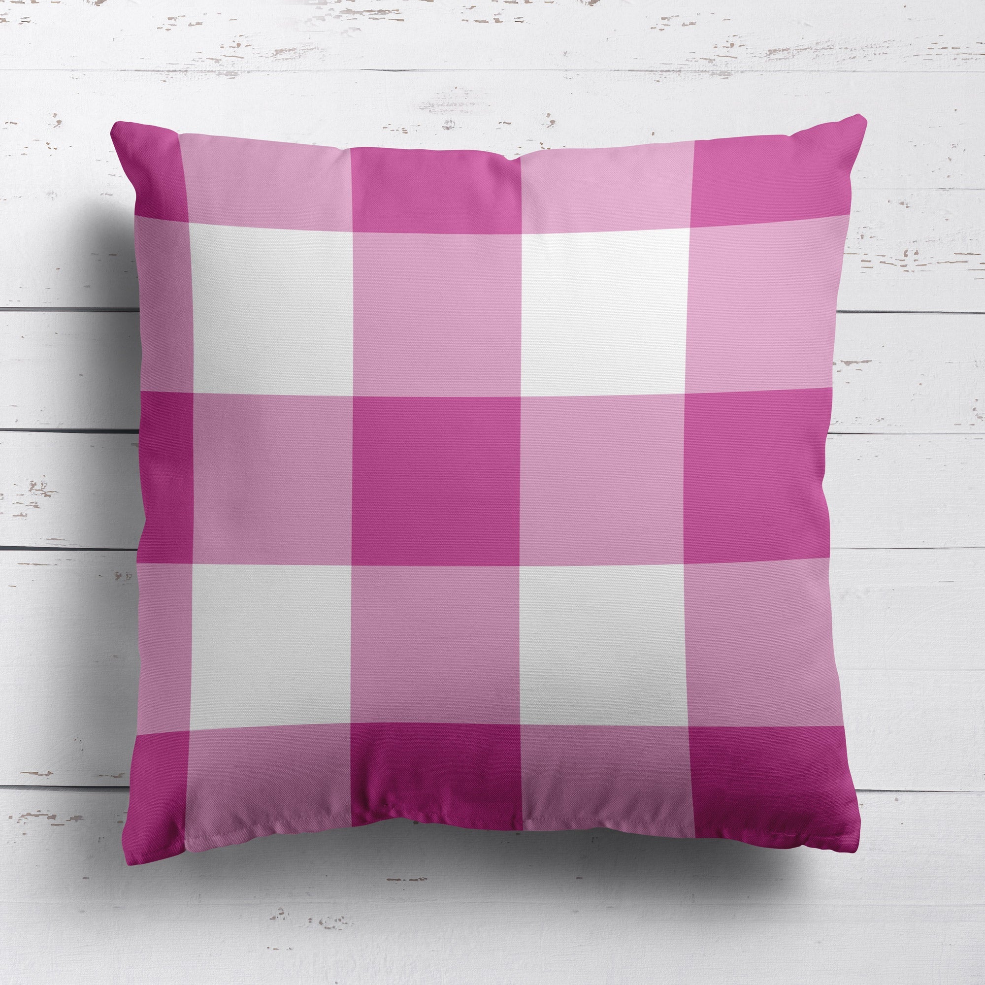 Gingham Check Jumbo Cushion - Pinks - Hydrangea Lane Home