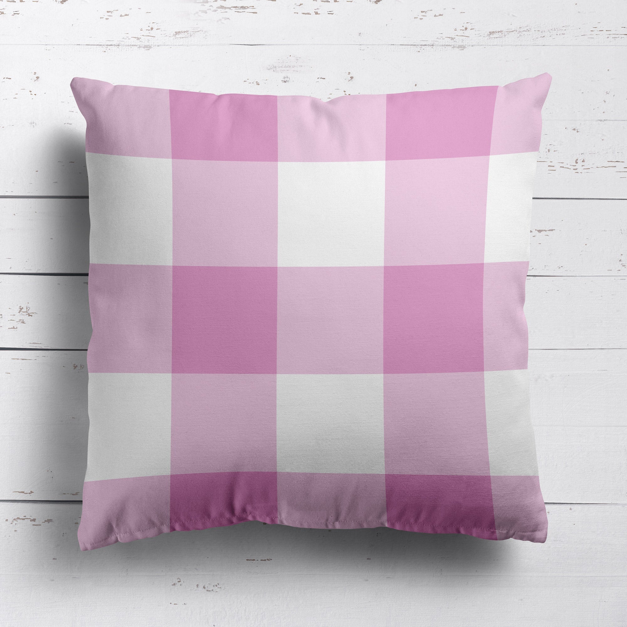 Gingham Check Jumbo Cushion - Pinks - Hydrangea Lane Home