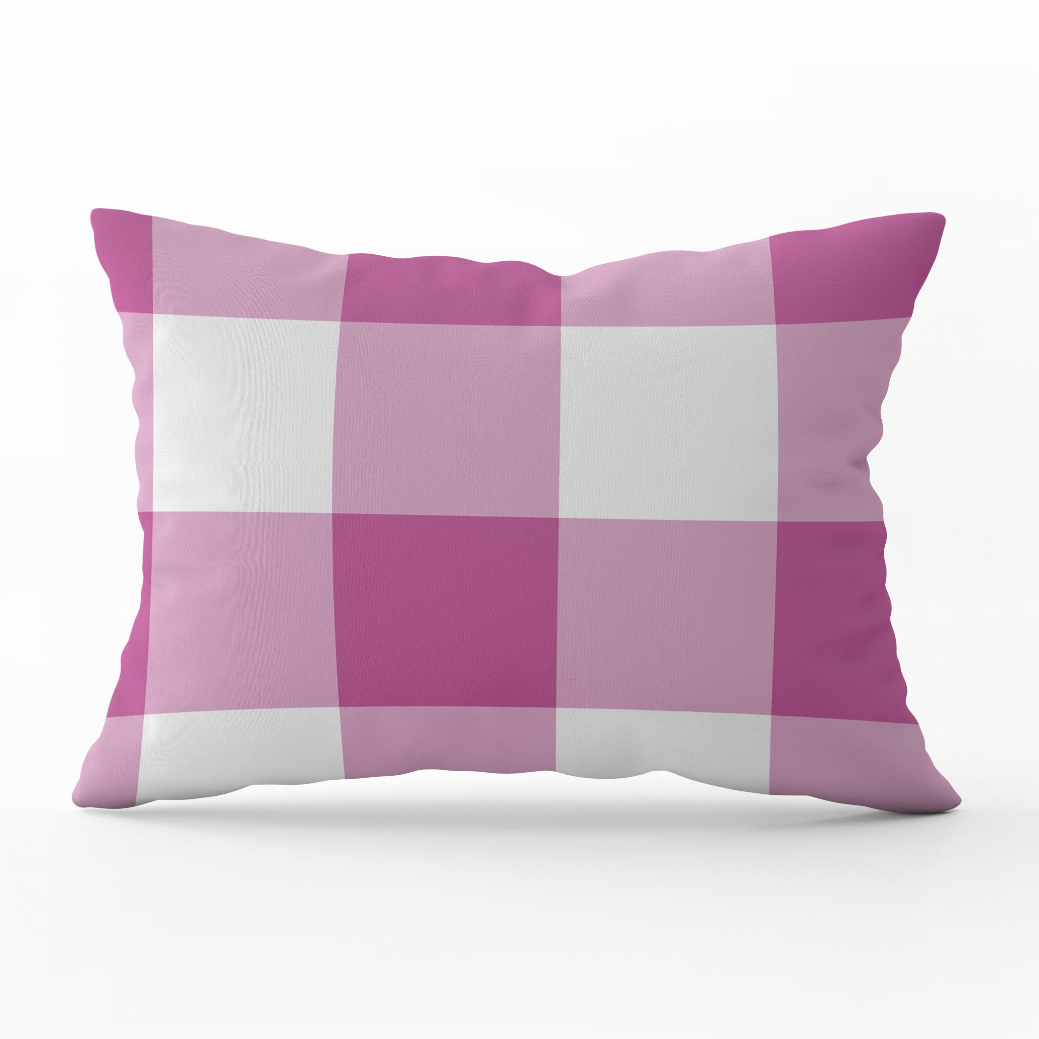 Gingham Check Jumbo Cushion - Pinks - Hydrangea Lane Home