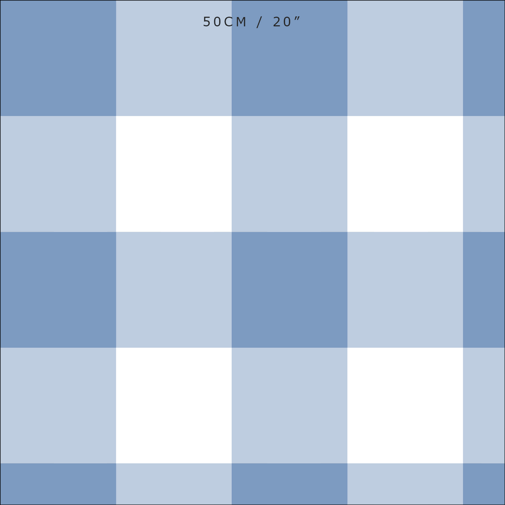 Gingham Check Jumbo Fabric - Breeze - Hydrangea Lane Home