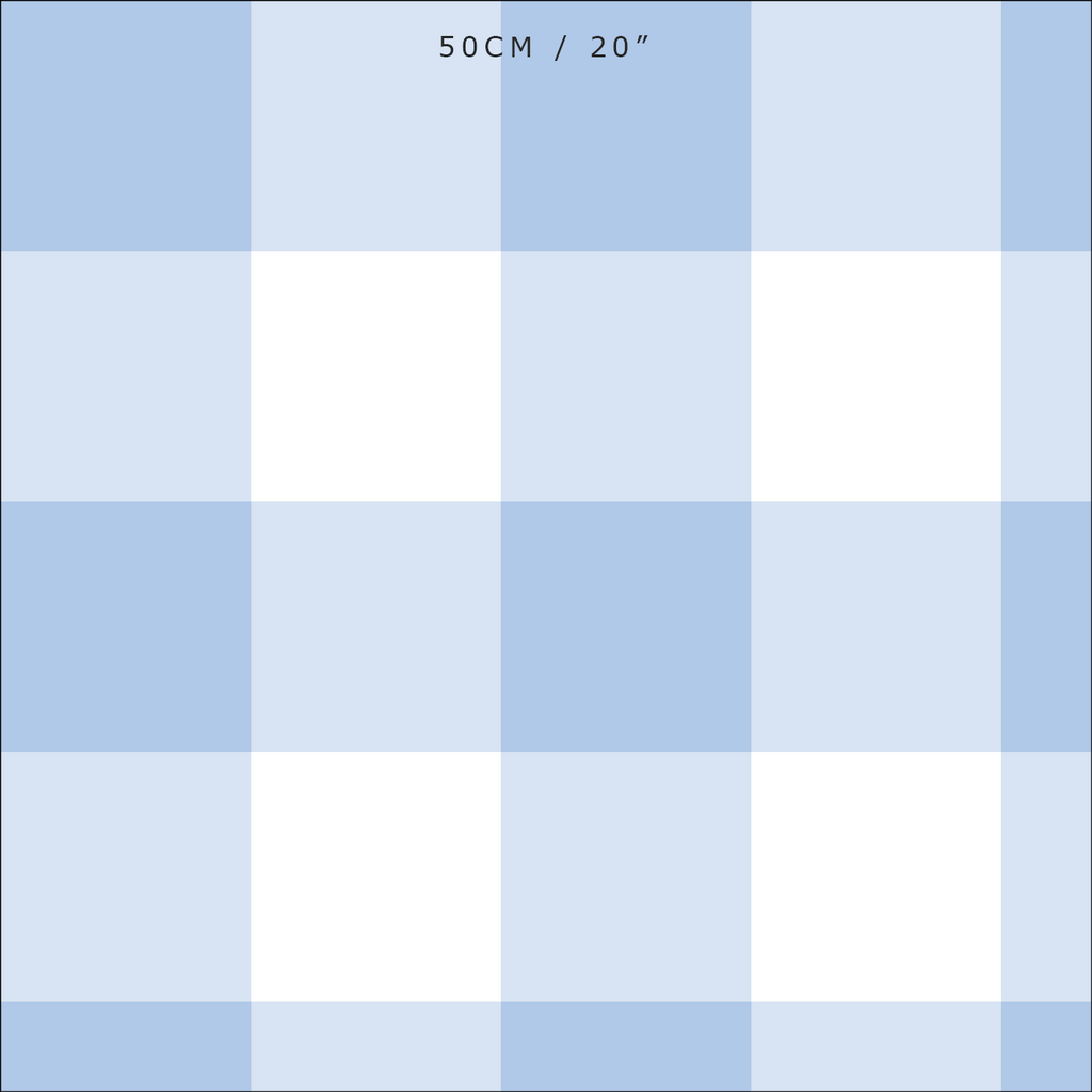 Gingham Check Jumbo Fabric - Cornflower - Hydrangea Lane Home