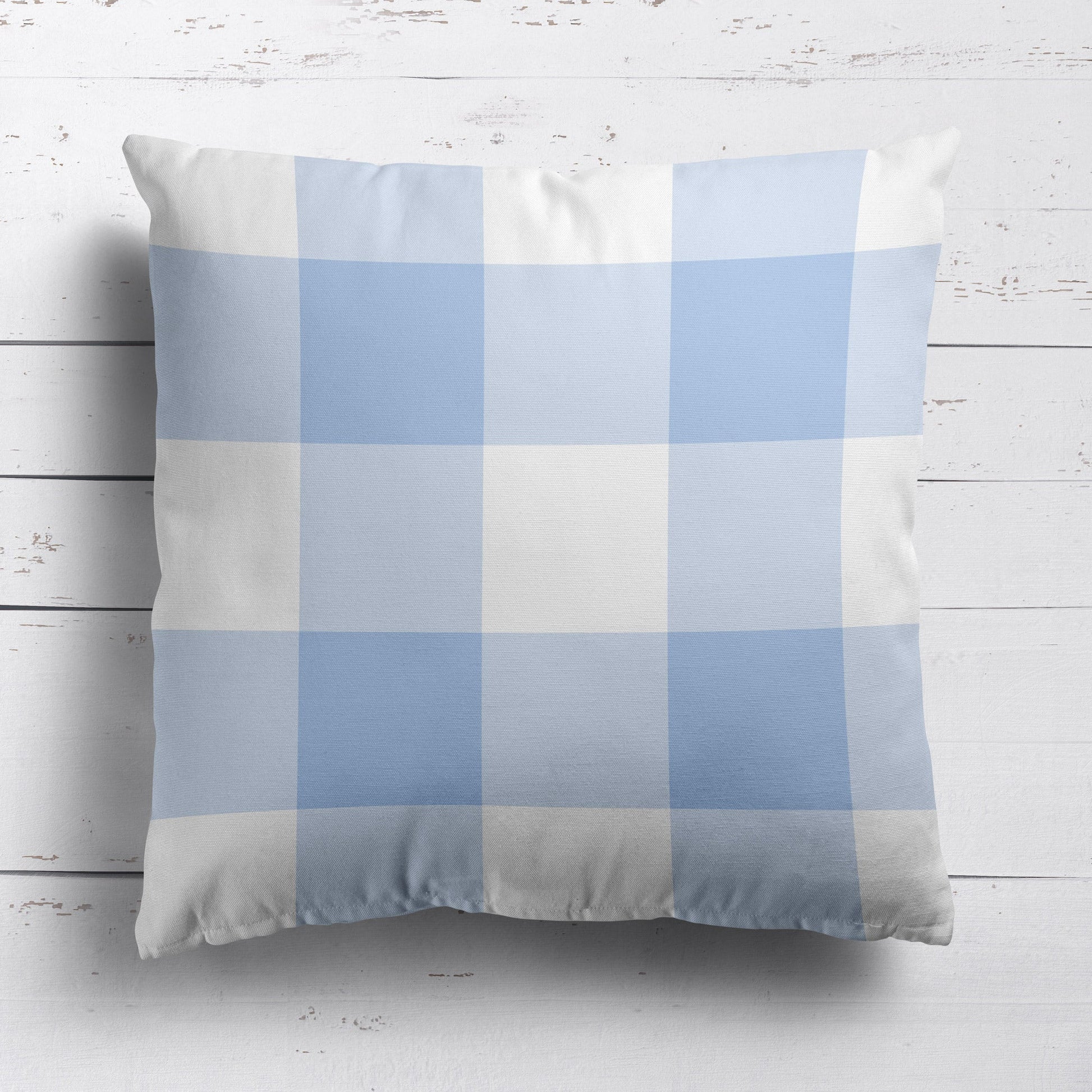 Gingham Check Jumbo Fabric - Cornflower - Hydrangea Lane Home