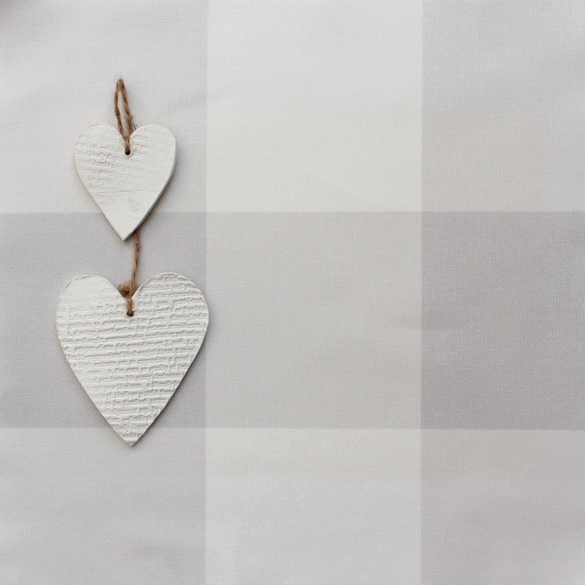 Gingham Check Jumbo Fabric - Dove - Hydrangea Lane Home