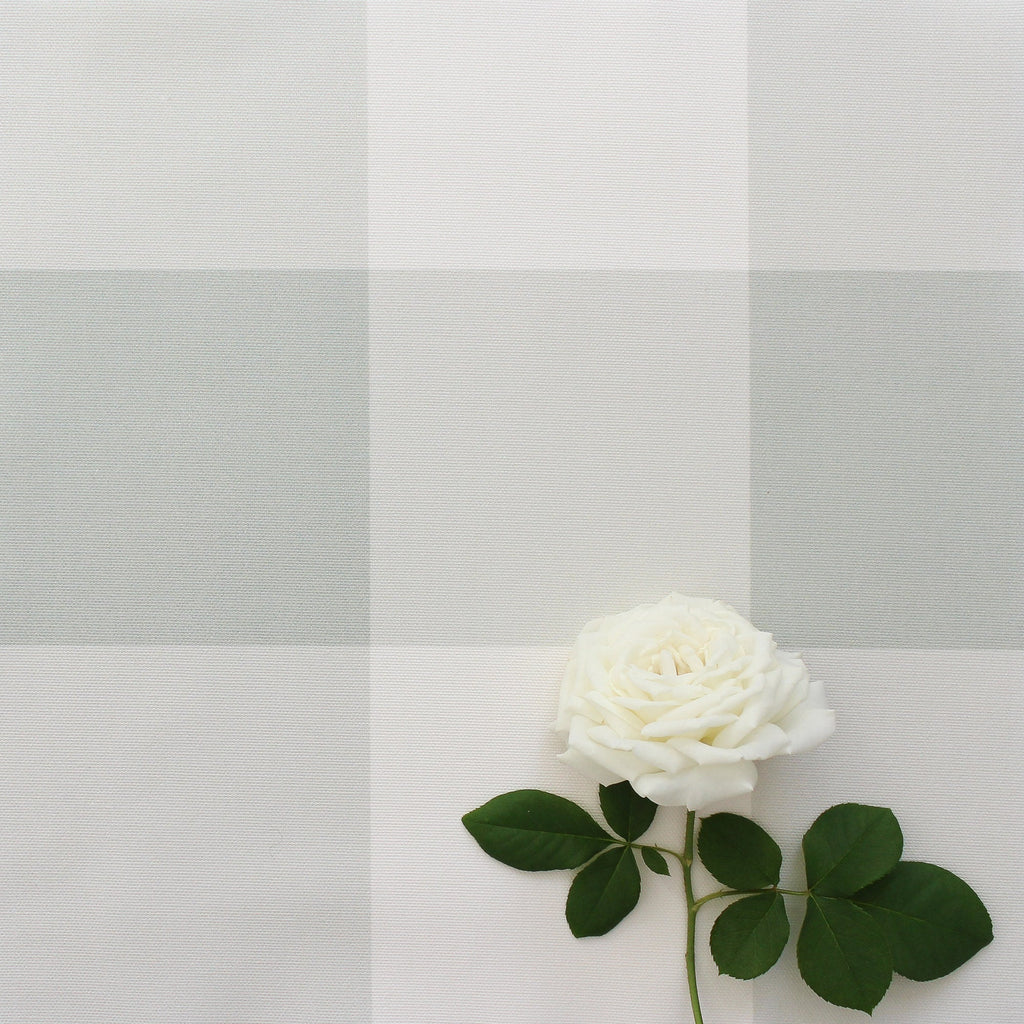 Gingham Check Jumbo Fabric - Eau De Nil - Hydrangea Lane Home