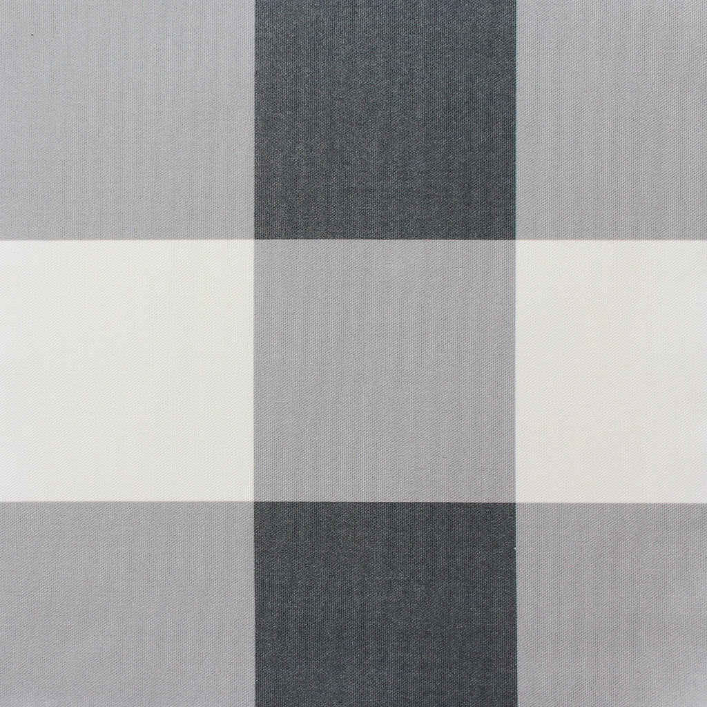 Gingham Check Jumbo Fabric - Graphite - Hydrangea Lane Home