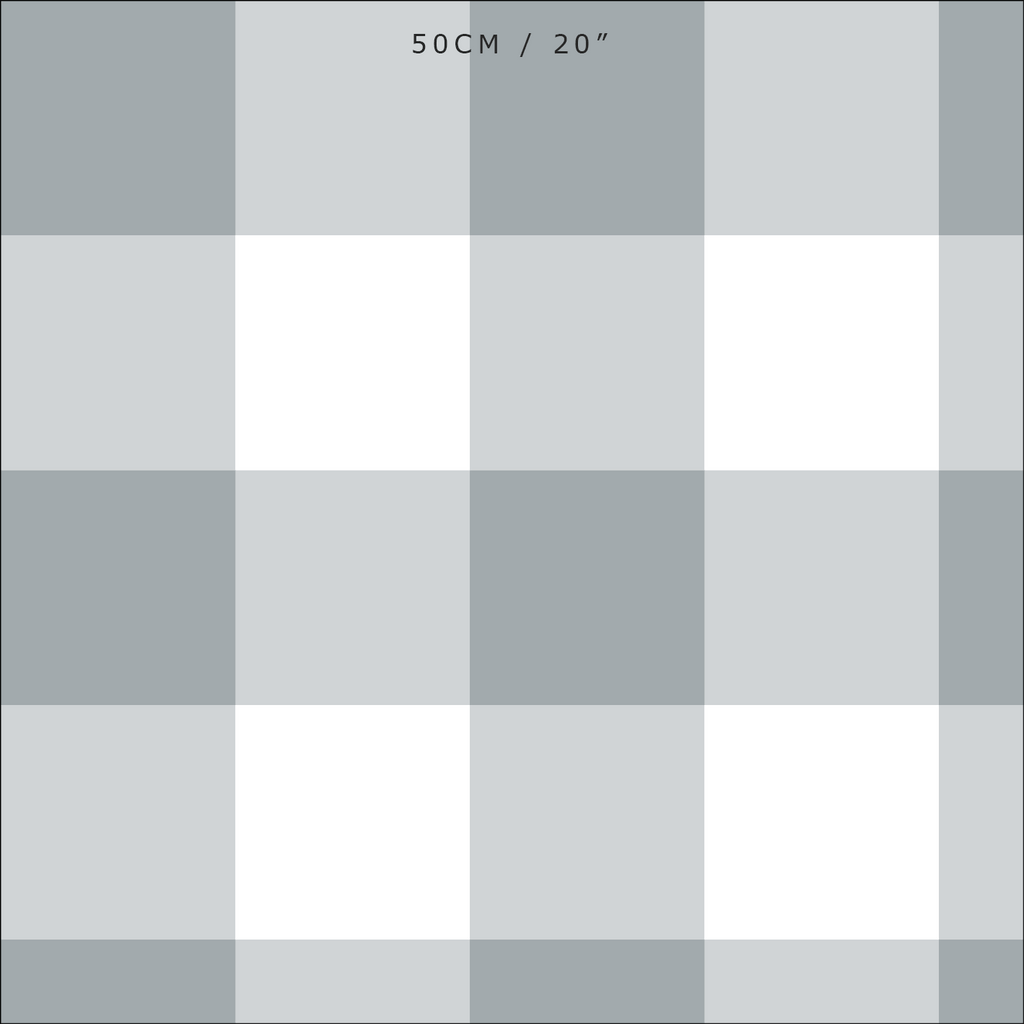 Gingham Check Jumbo Fabric - Koala - Hydrangea Lane Home
