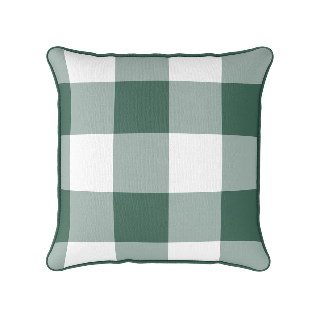 Gingham Check Jumbo Fabric - Leaf - Hydrangea Lane Home