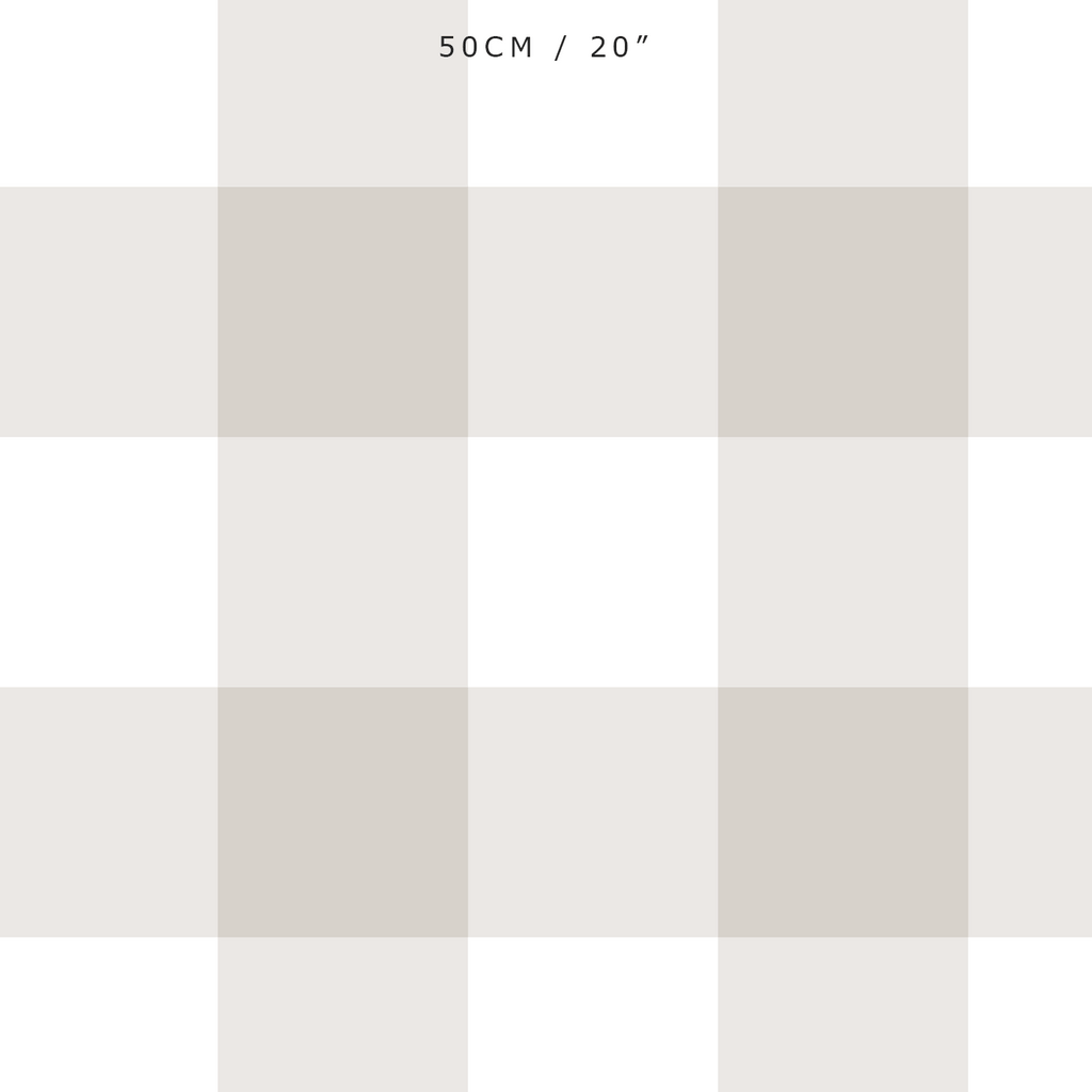 Gingham Check Jumbo Fabric - Linen - Hydrangea Lane Home