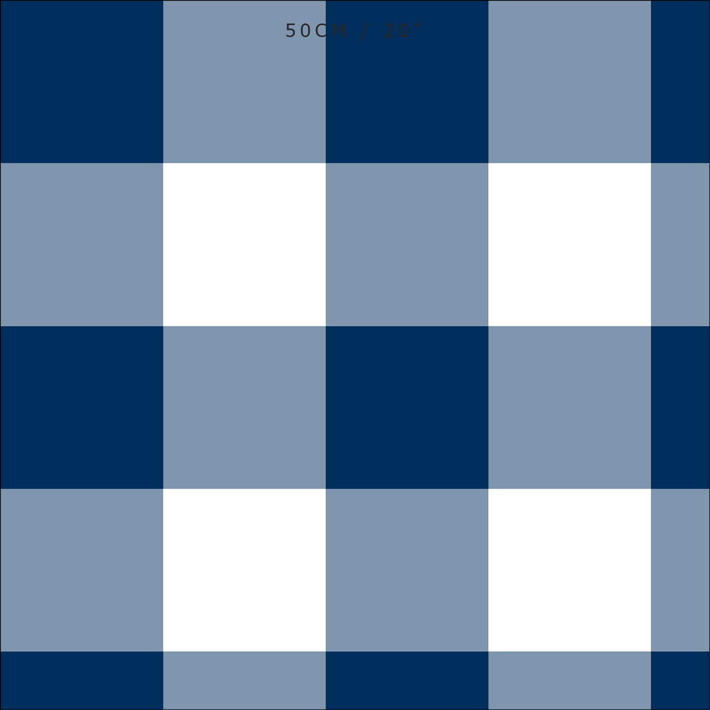 Gingham Check Jumbo Fabric - Navy - Hydrangea Lane Home