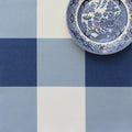 Gingham Check Jumbo Fabric - Navy - Hydrangea Lane Home