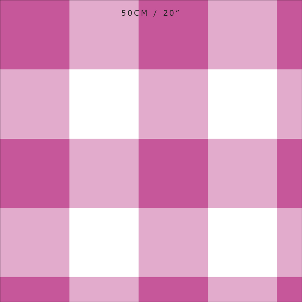Gingham Check Jumbo Fabric - Raspberry - Hydrangea Lane Home