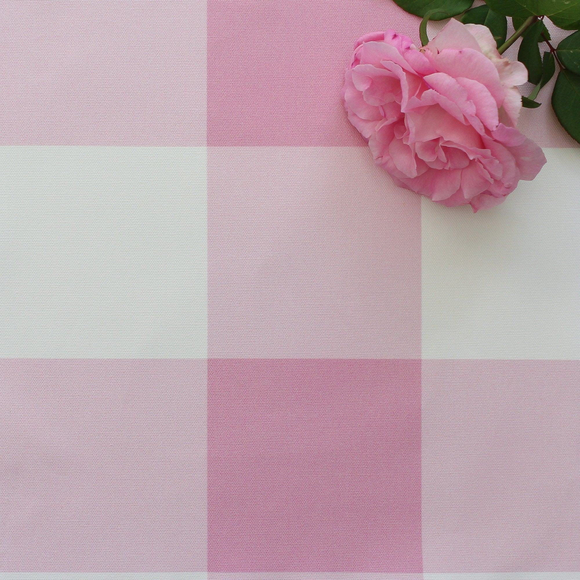 Gingham Check Jumbo Fabric - Tickled Pink - Hydrangea Lane Home