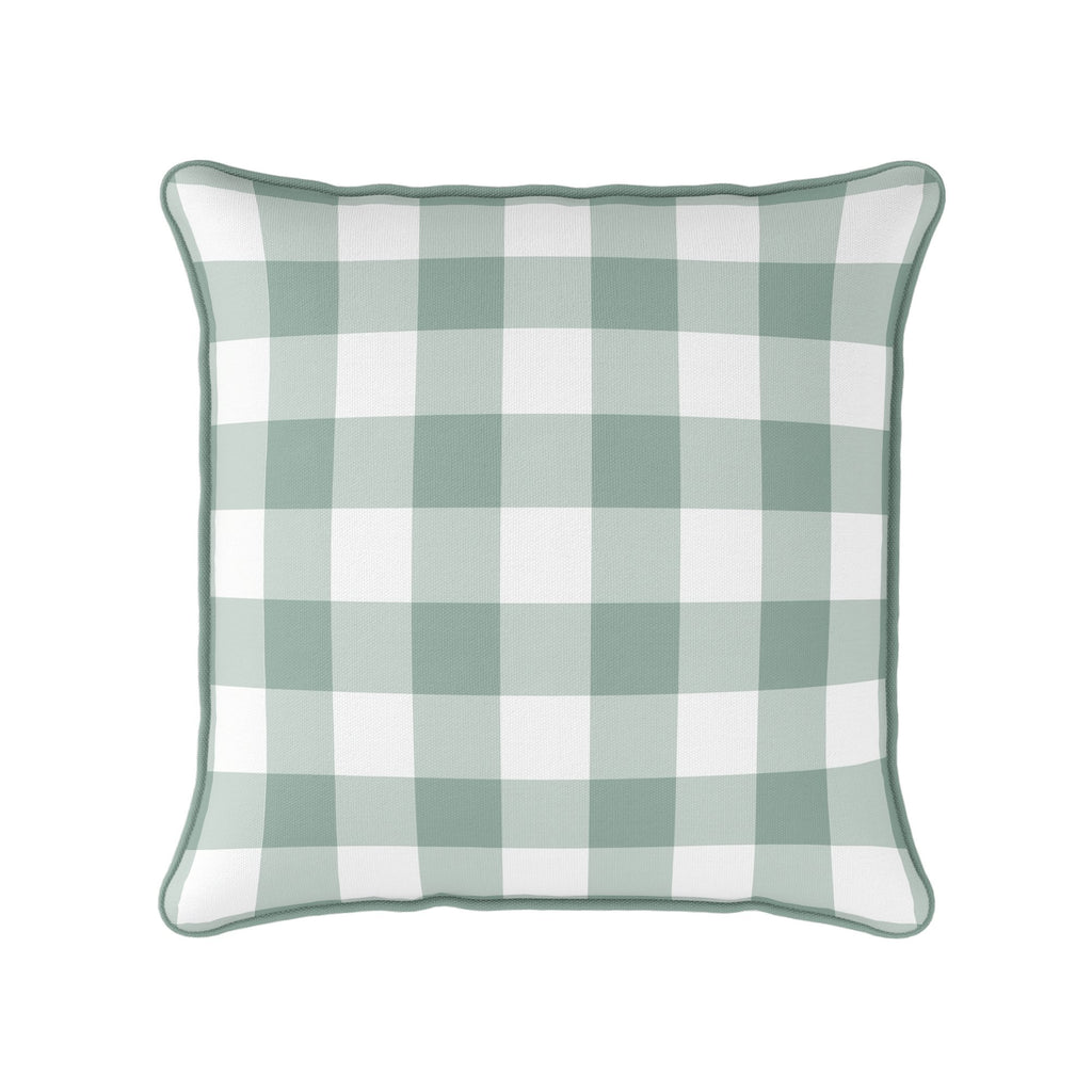 Gingham Check Medium Cushion - Greens - Hydrangea Lane Home