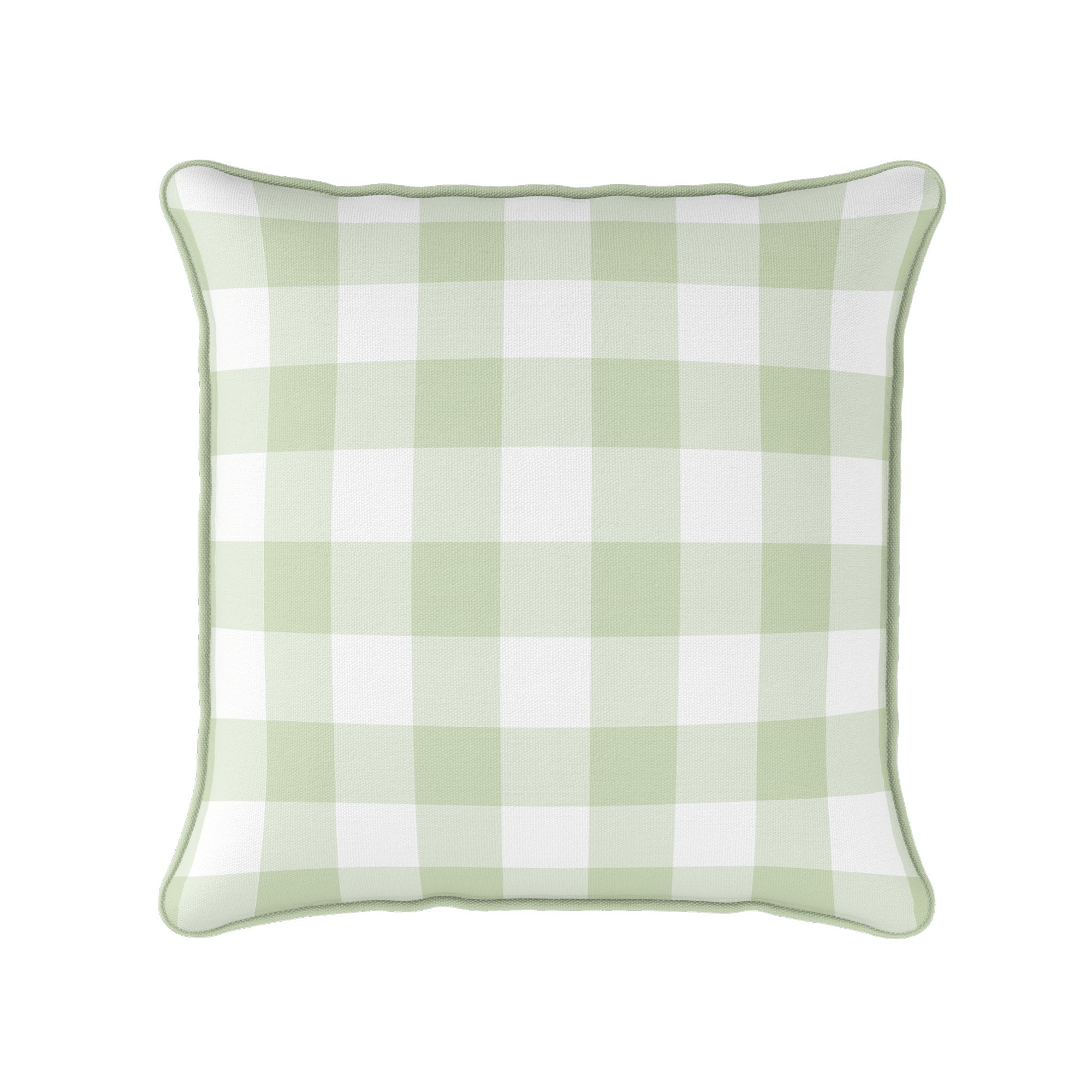 Gingham Check Medium Cushion - Greens - Hydrangea Lane Home