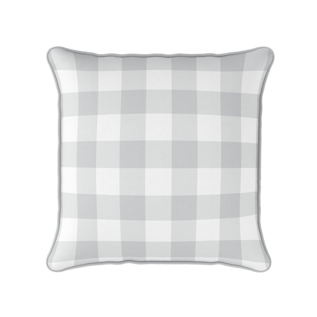 Gingham Check Medium Cushion - Neutrals - Hydrangea Lane Home